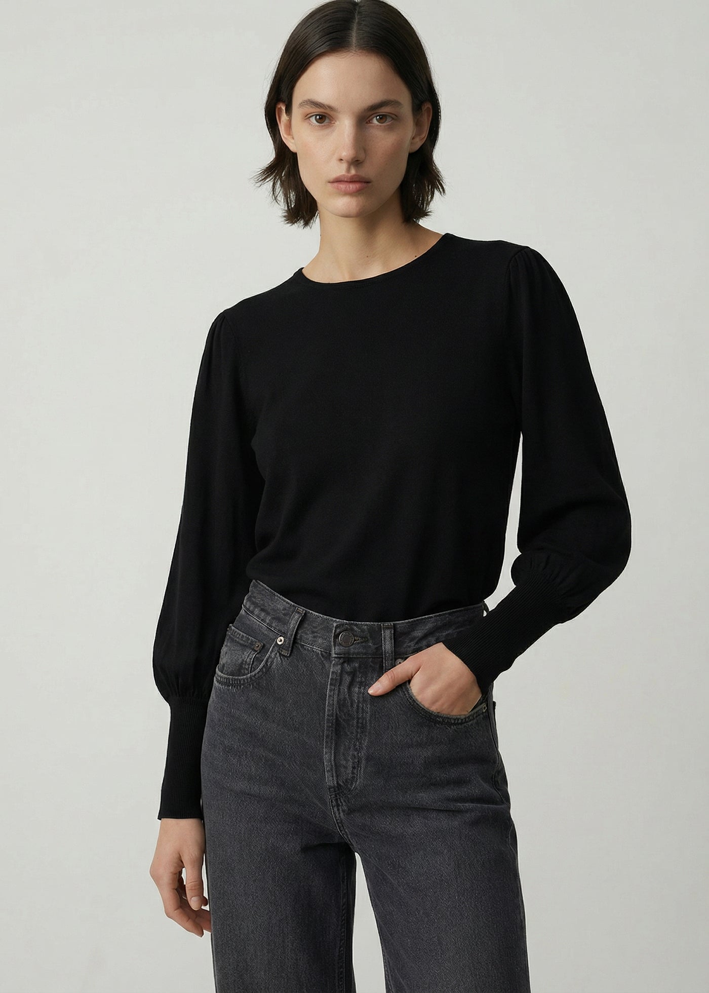 071 ALWAYS BELL SLEEVE BLK