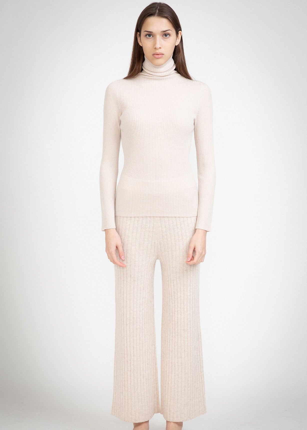 N.103 RIBBED WIDE LEG PANT - Only S Left