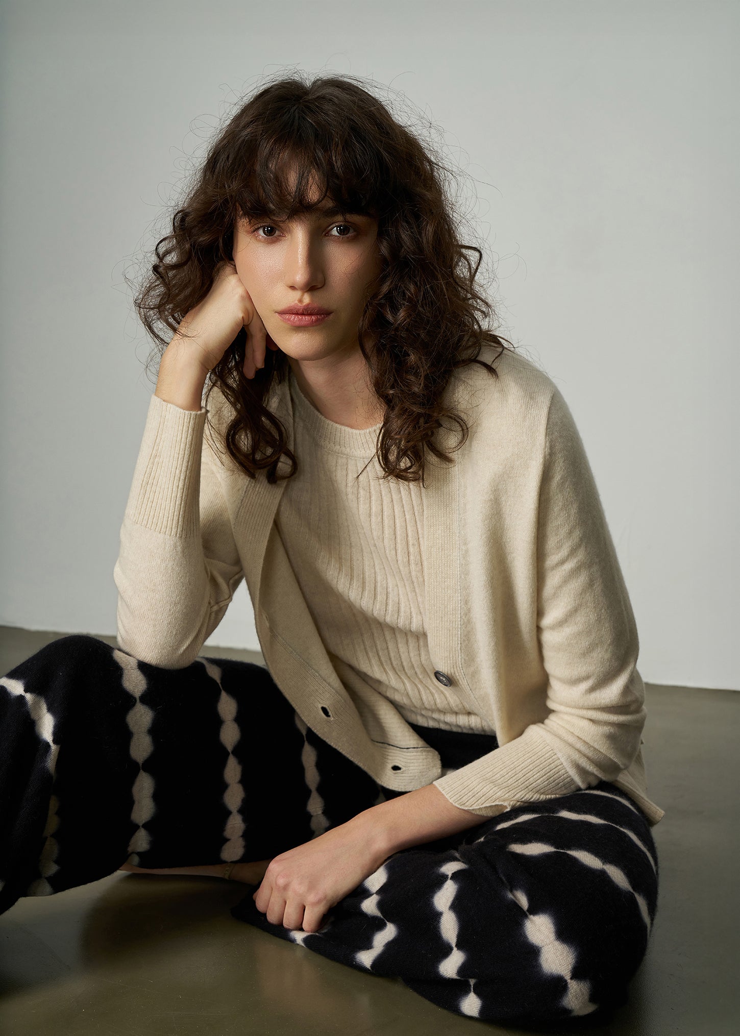 Pantalon de détente en mélange de cachemire N.12 ALEGER - SHELL