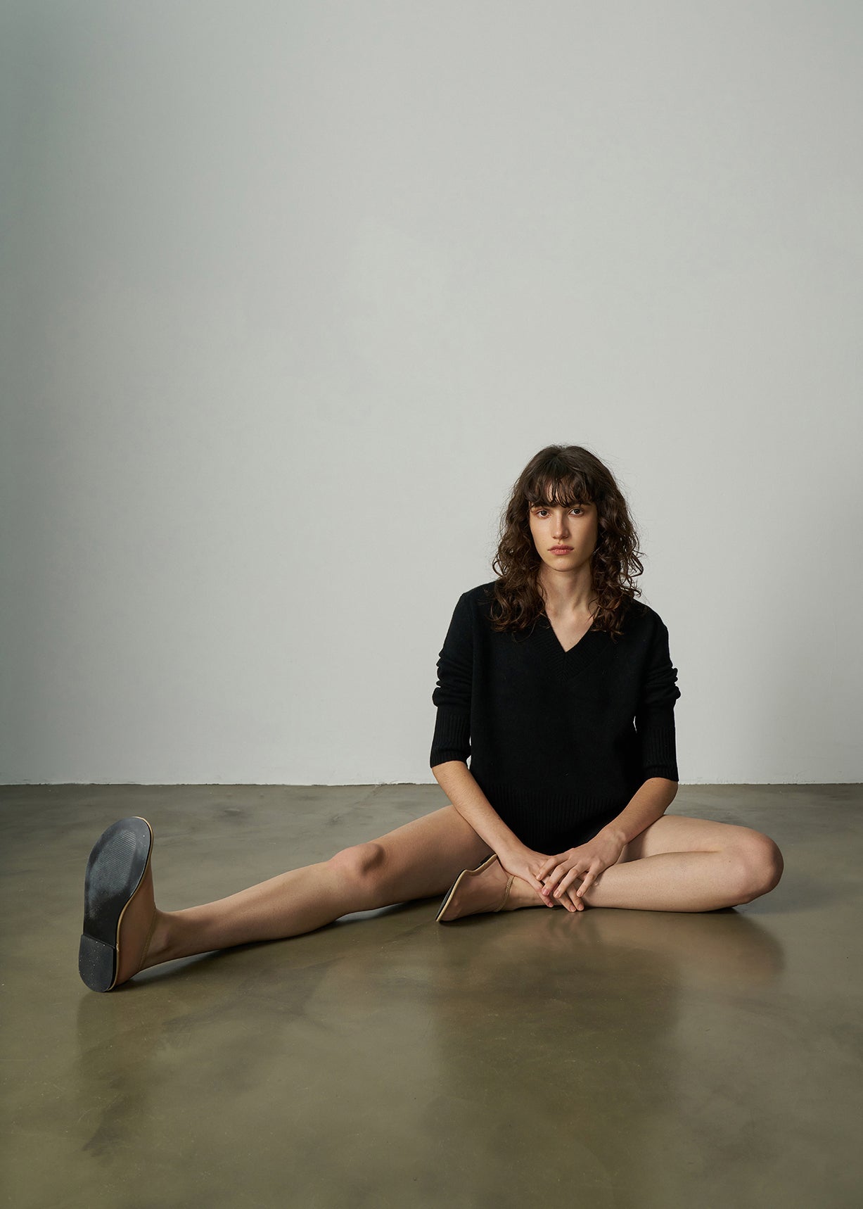 N.21 CASHMERE LONG LINE V NECK