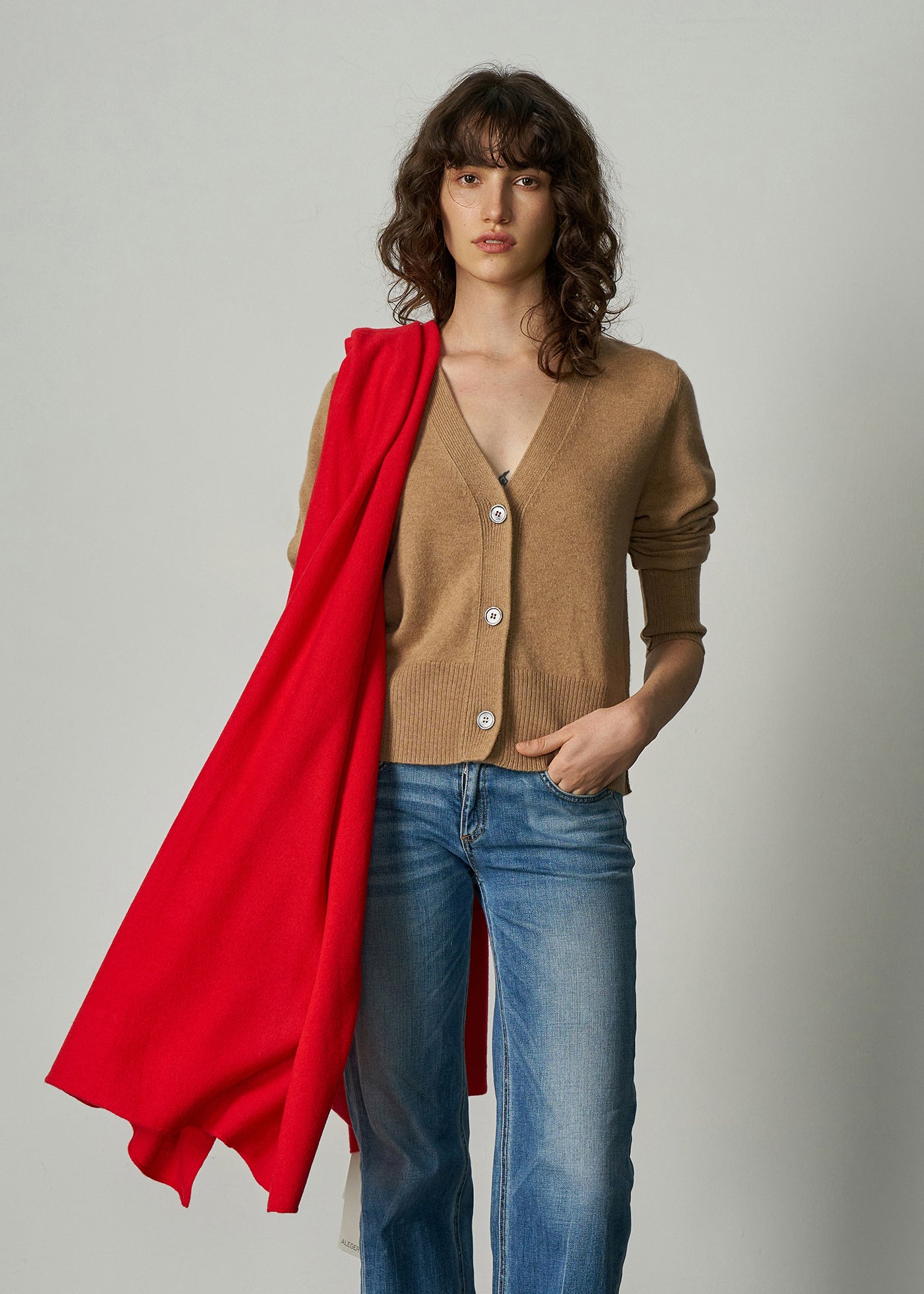 N.09 CASHMERE SEAM DETAIL CARDI