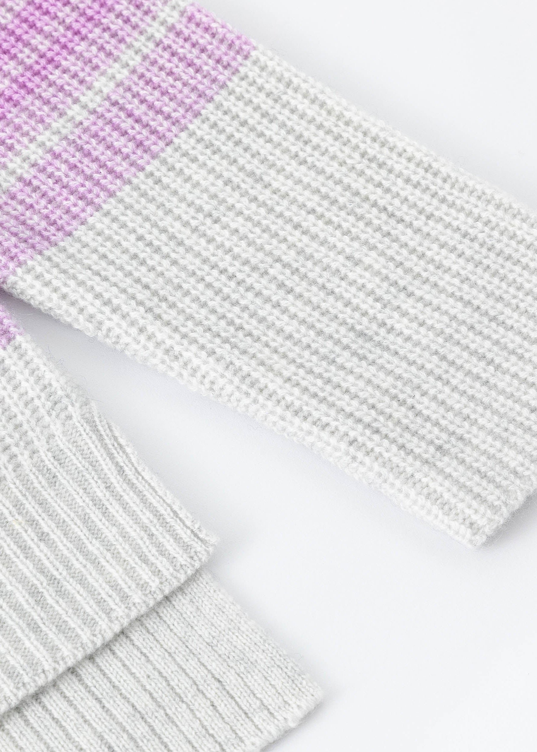 N.102 MÉLANGE DE CACHEMIRE OMBRE COL FUMÉE - LILAC HAZE - Seulement XS restant