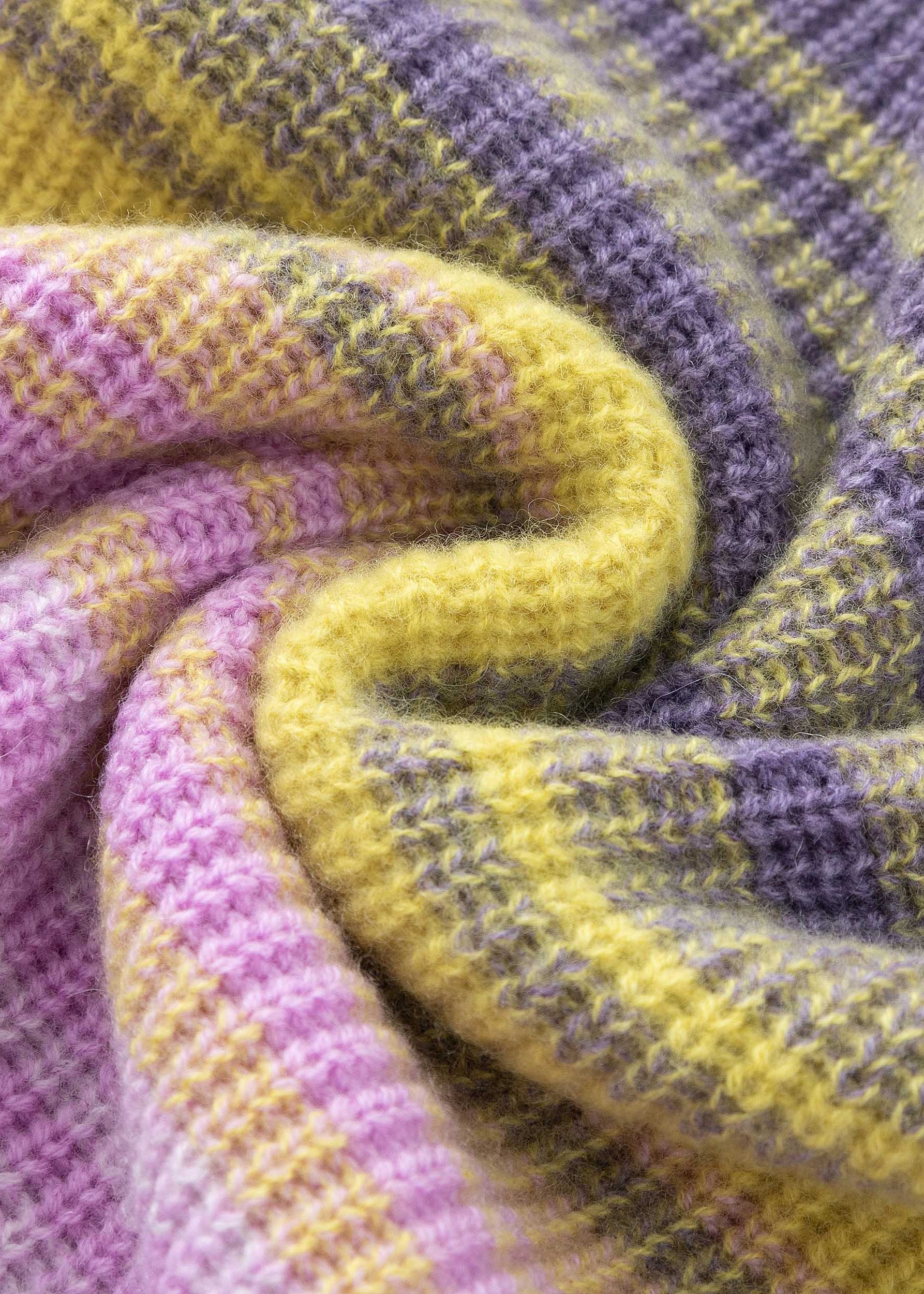 N.102 MÉLANGE DE CACHEMIRE OMBRE COL FUMÉE - LILAC HAZE - Seulement XS restant