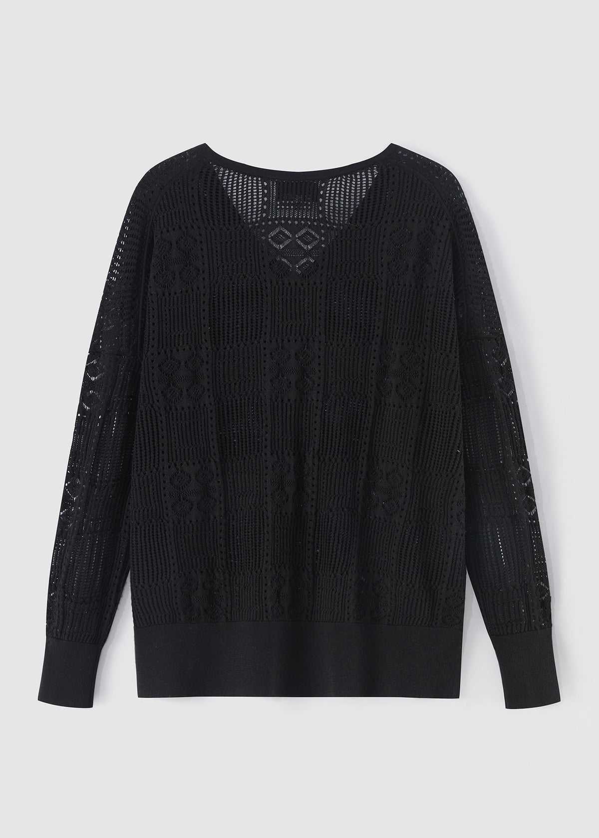 397 GUIPURE SWEATER BKR