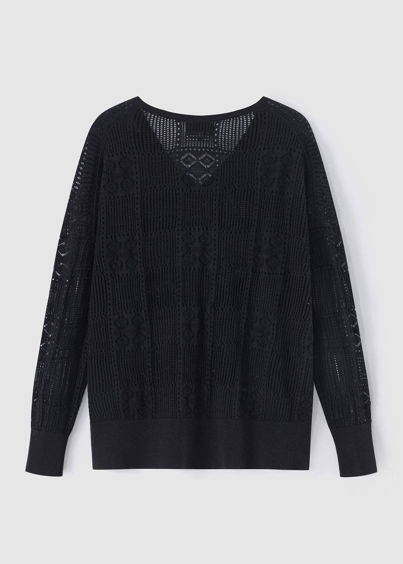 397 GUIPURE SWEATER BKR