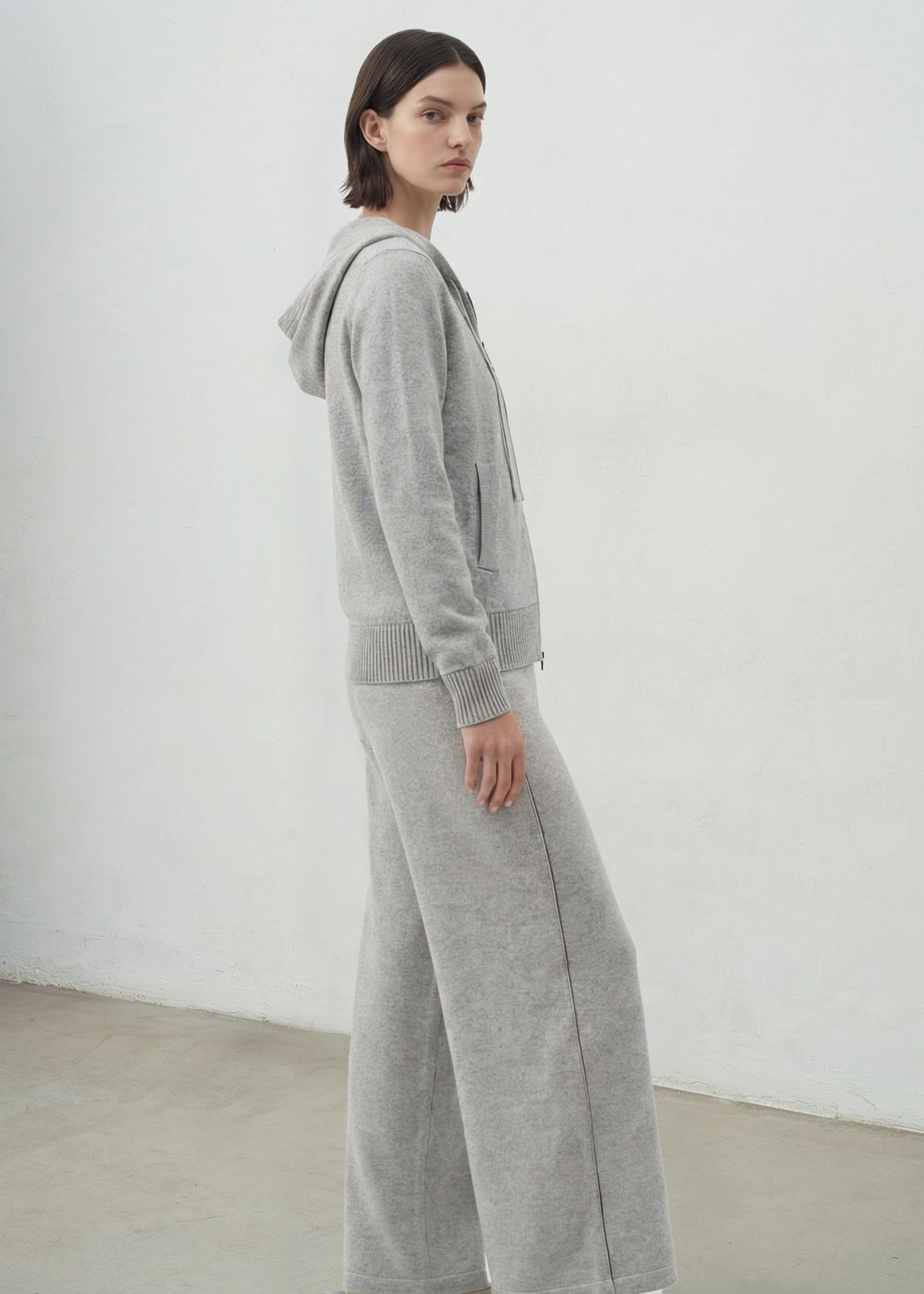 497 CASHMERE BLEND SIDE STITCH PANT PGY