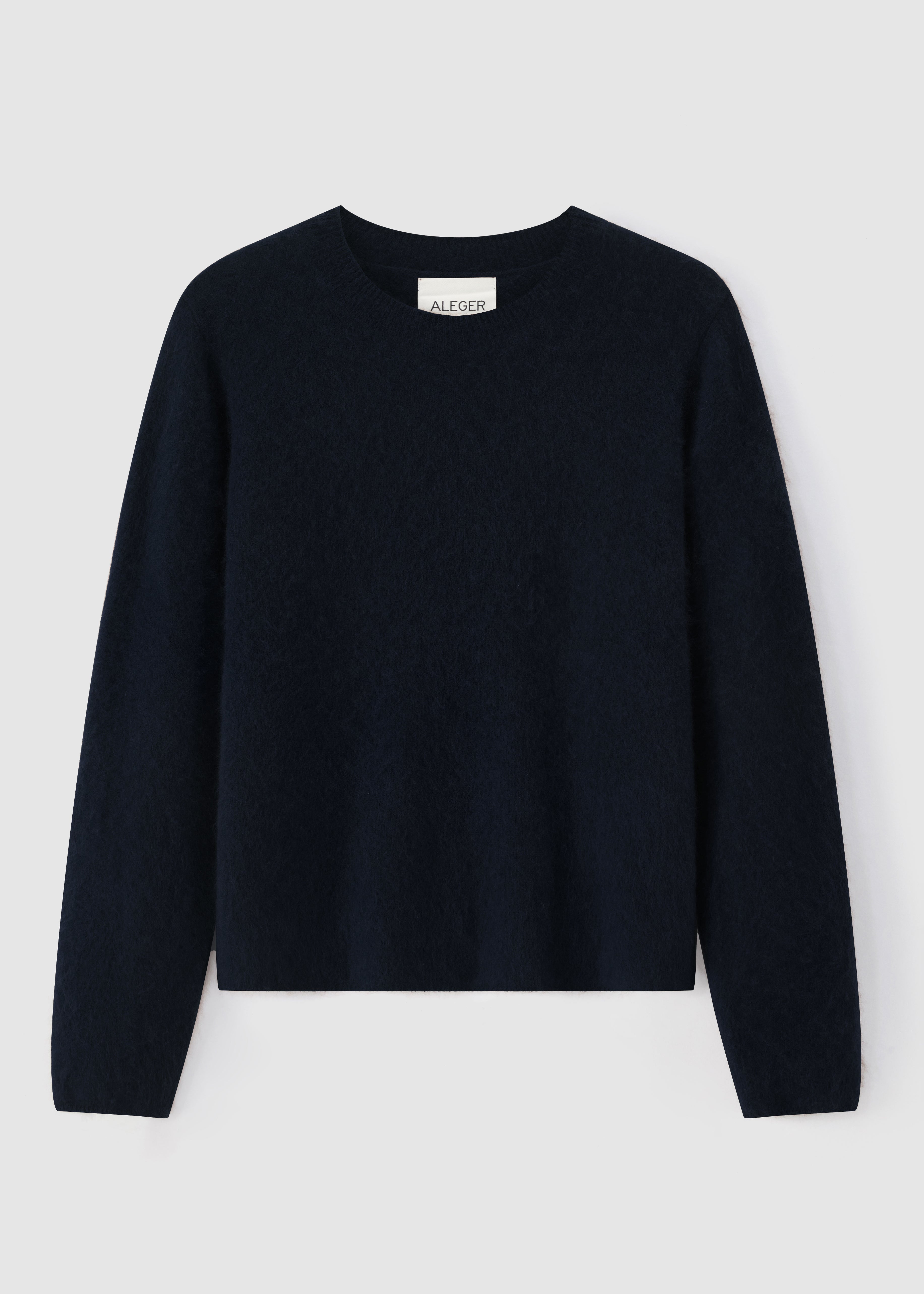 659 BRUSHED LS CREW BLK