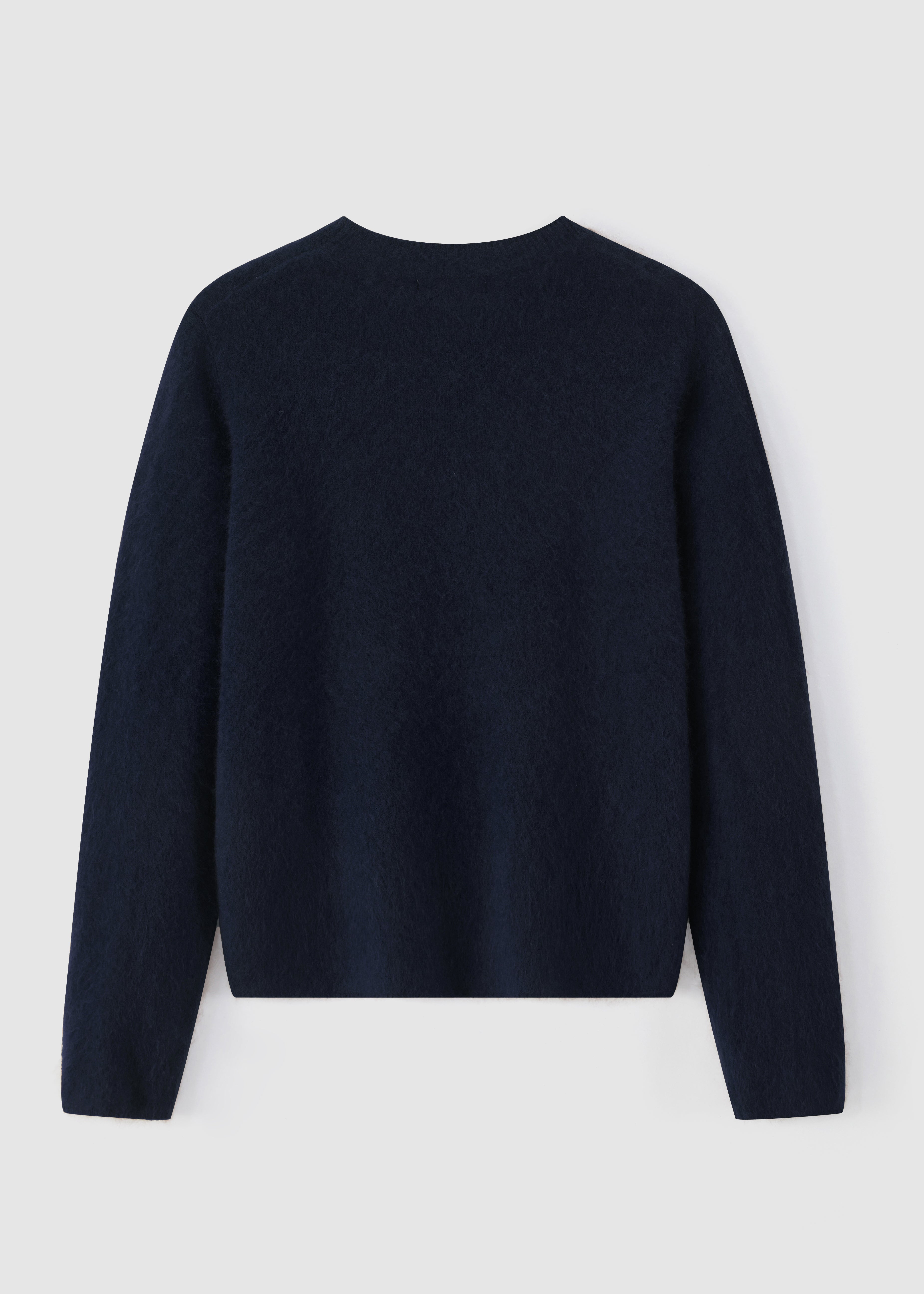659 BRUSHED LS CREW BLK