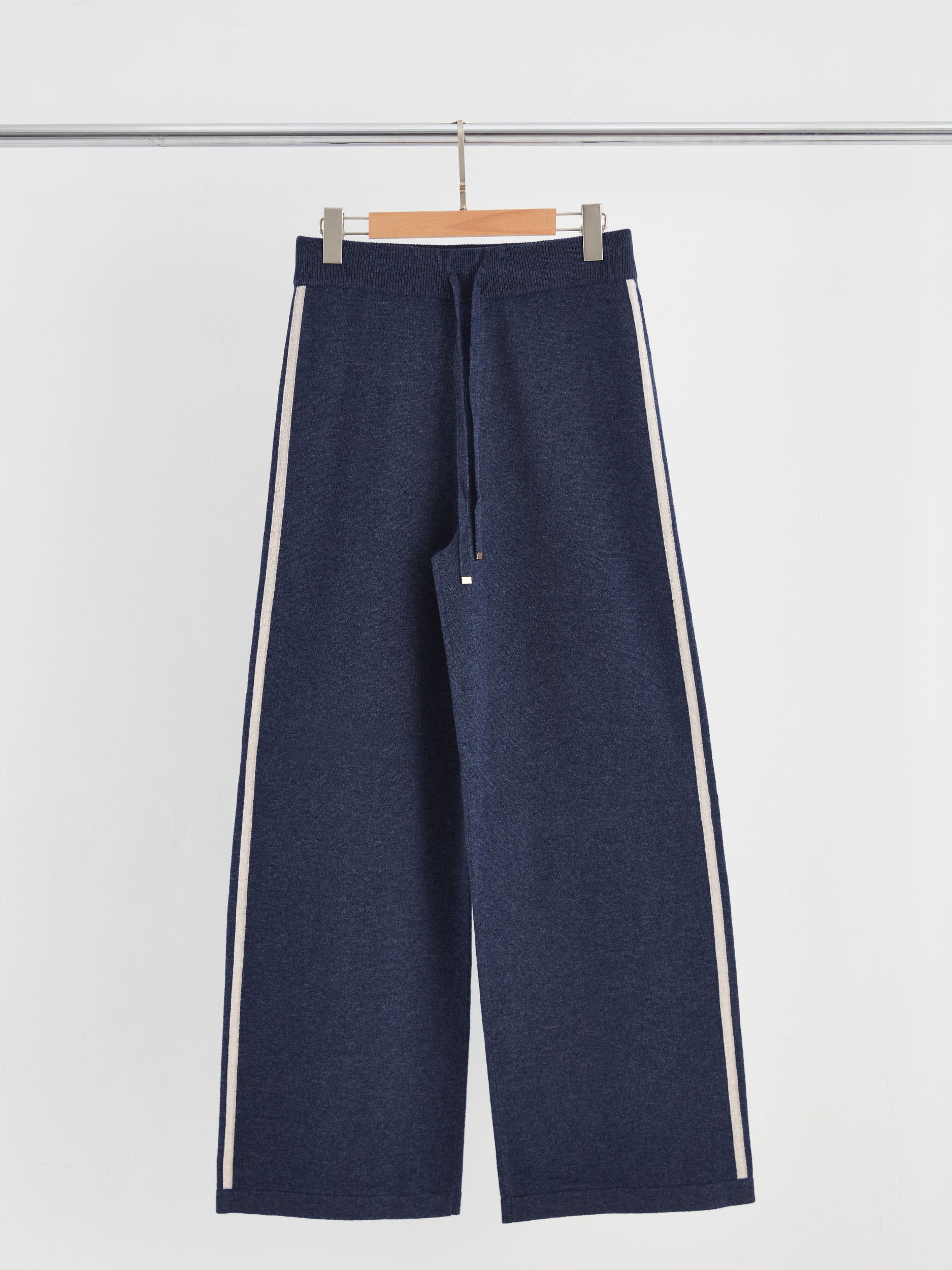 N.56 CASHMERE BLEND SIDE STRIPE JOGGER - INK - S