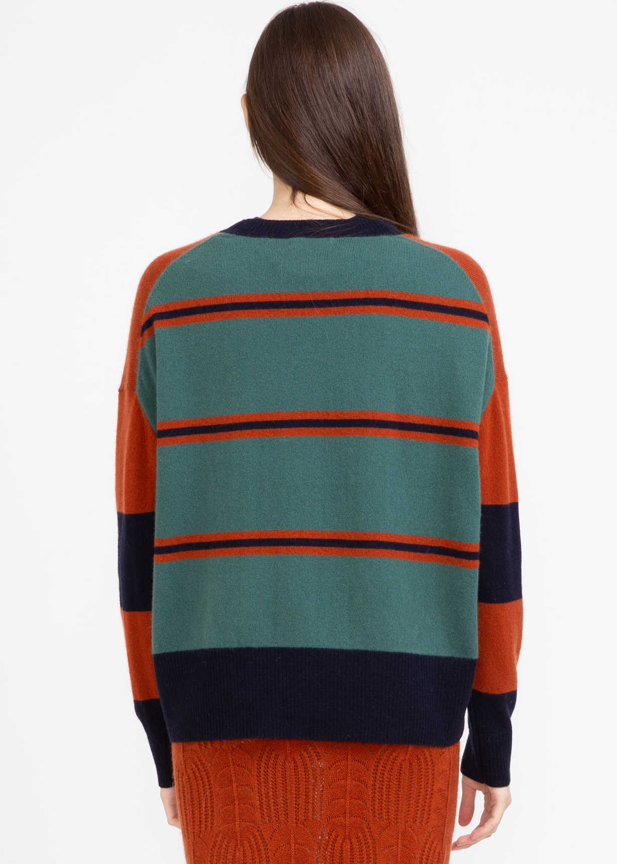 N.80 CONTRAST STRIPE CREW - Only XS,M Left