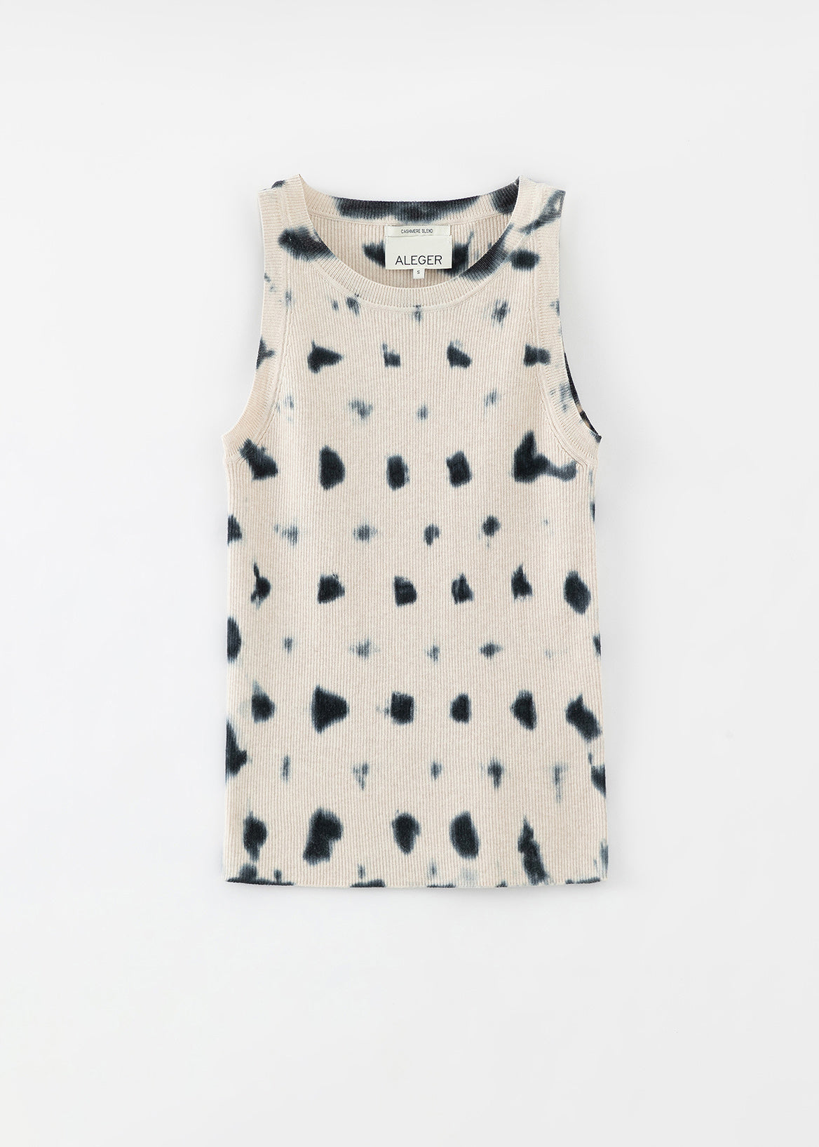 DÉBARDEUR SKINNY RIB EN COTON PIMA + CACHEMIRE N.85 - GUERNICA