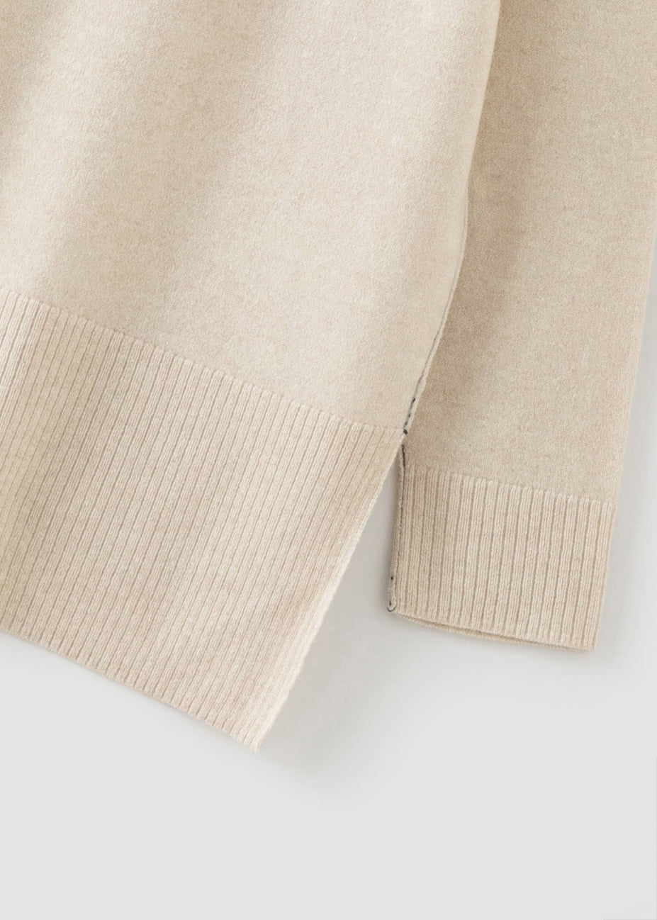N.284 CASHMERE OVERSIZED LONG LINE CREW