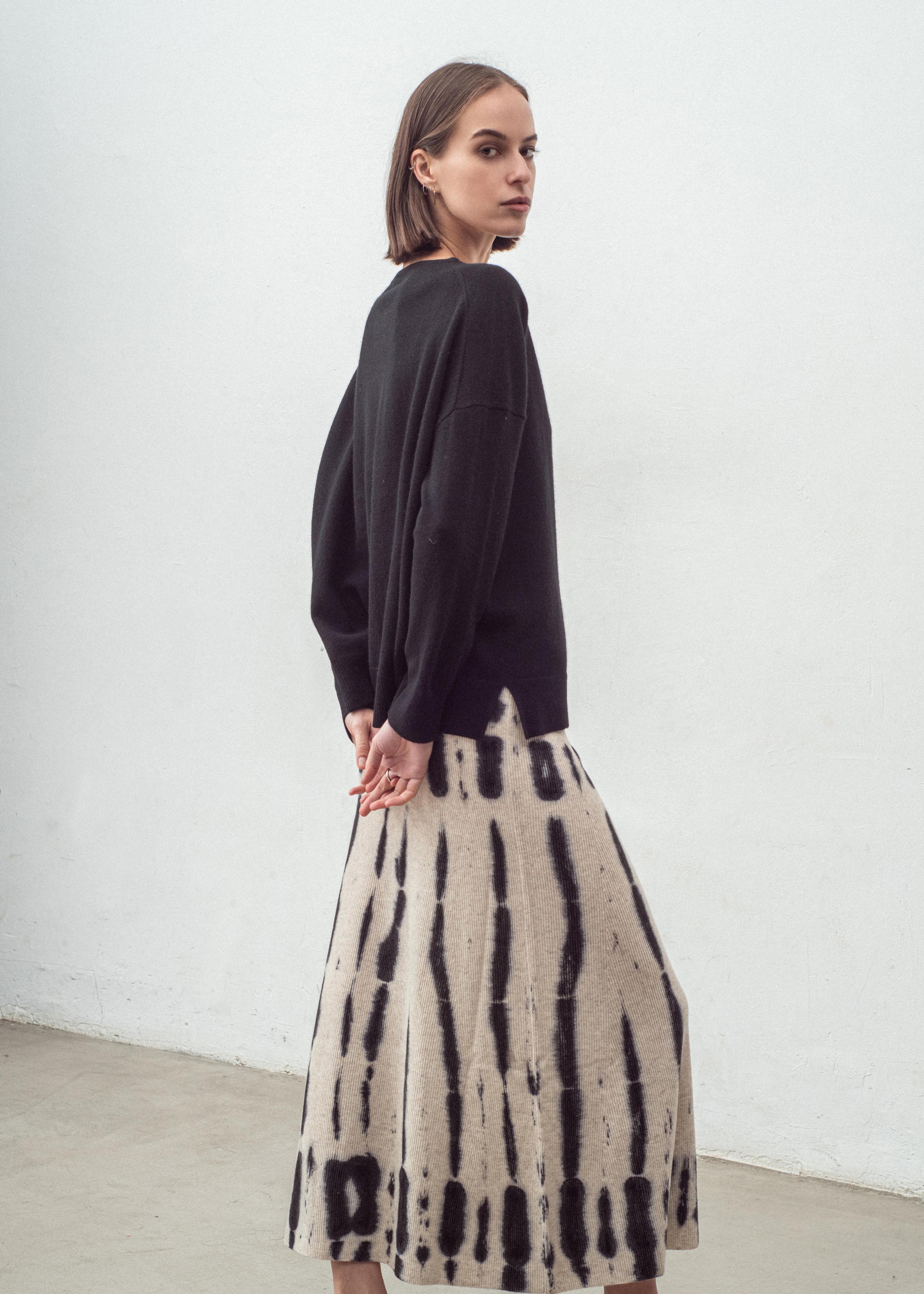 N.28D MINI RIBBED DYE SKIRT