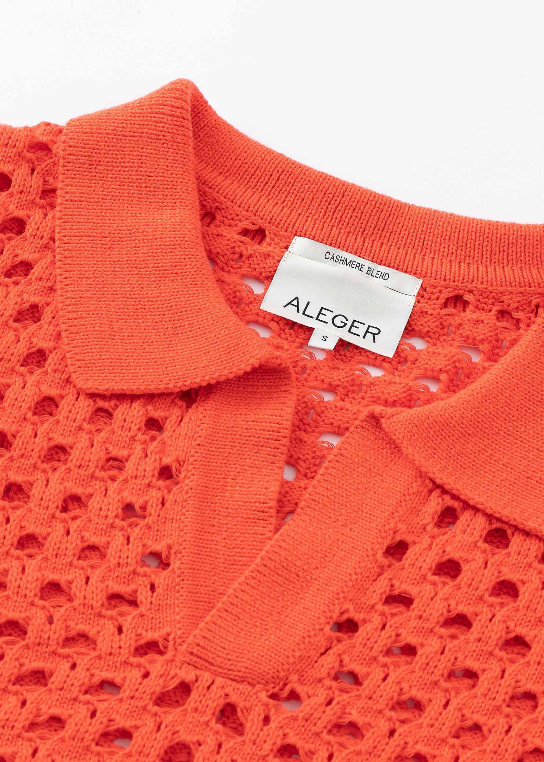 N.303 OVERSIZED OPEN KNIT POLO