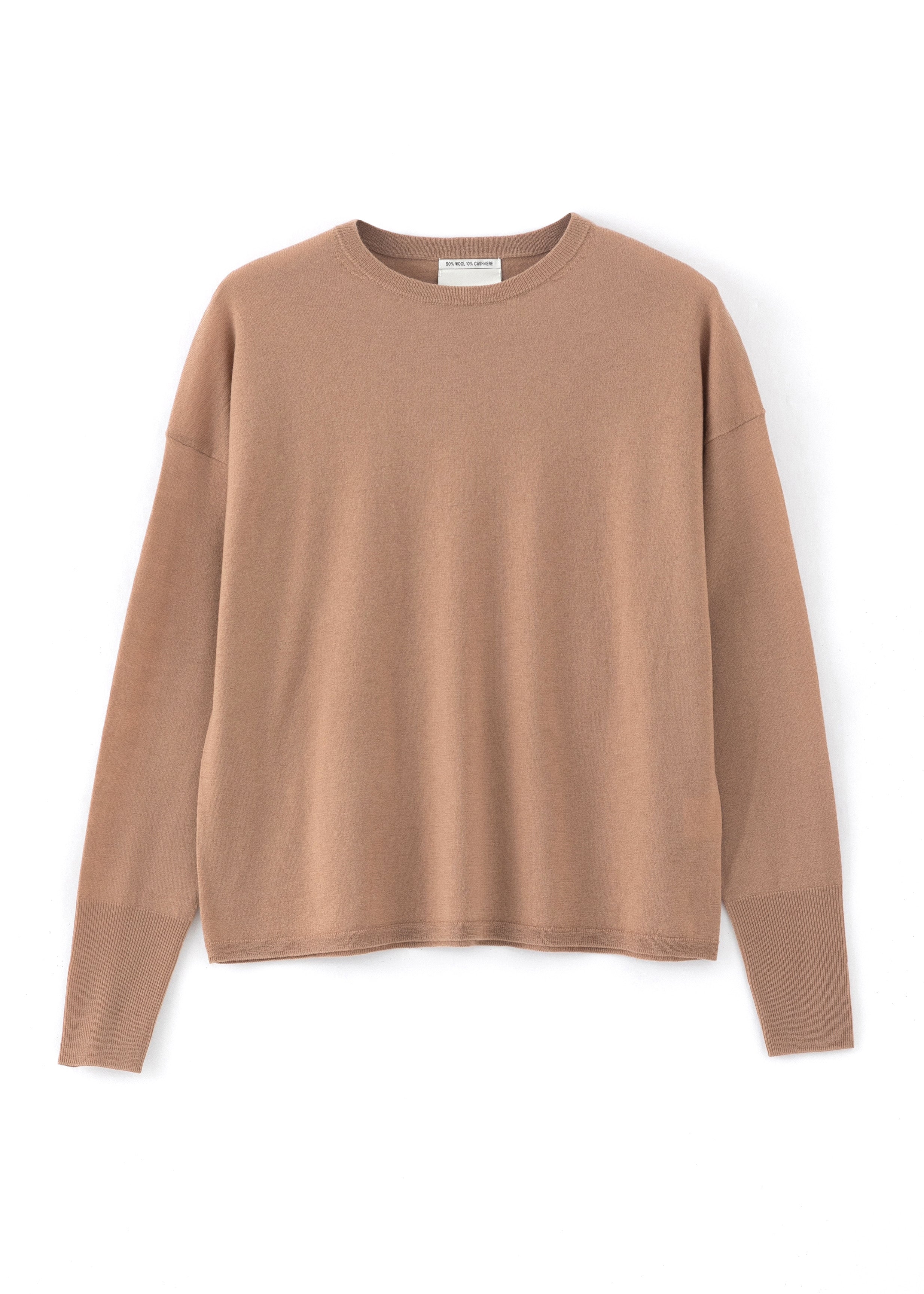 N.316 CASHMERE BLEND TULIP SLEEVE TOP SPICE