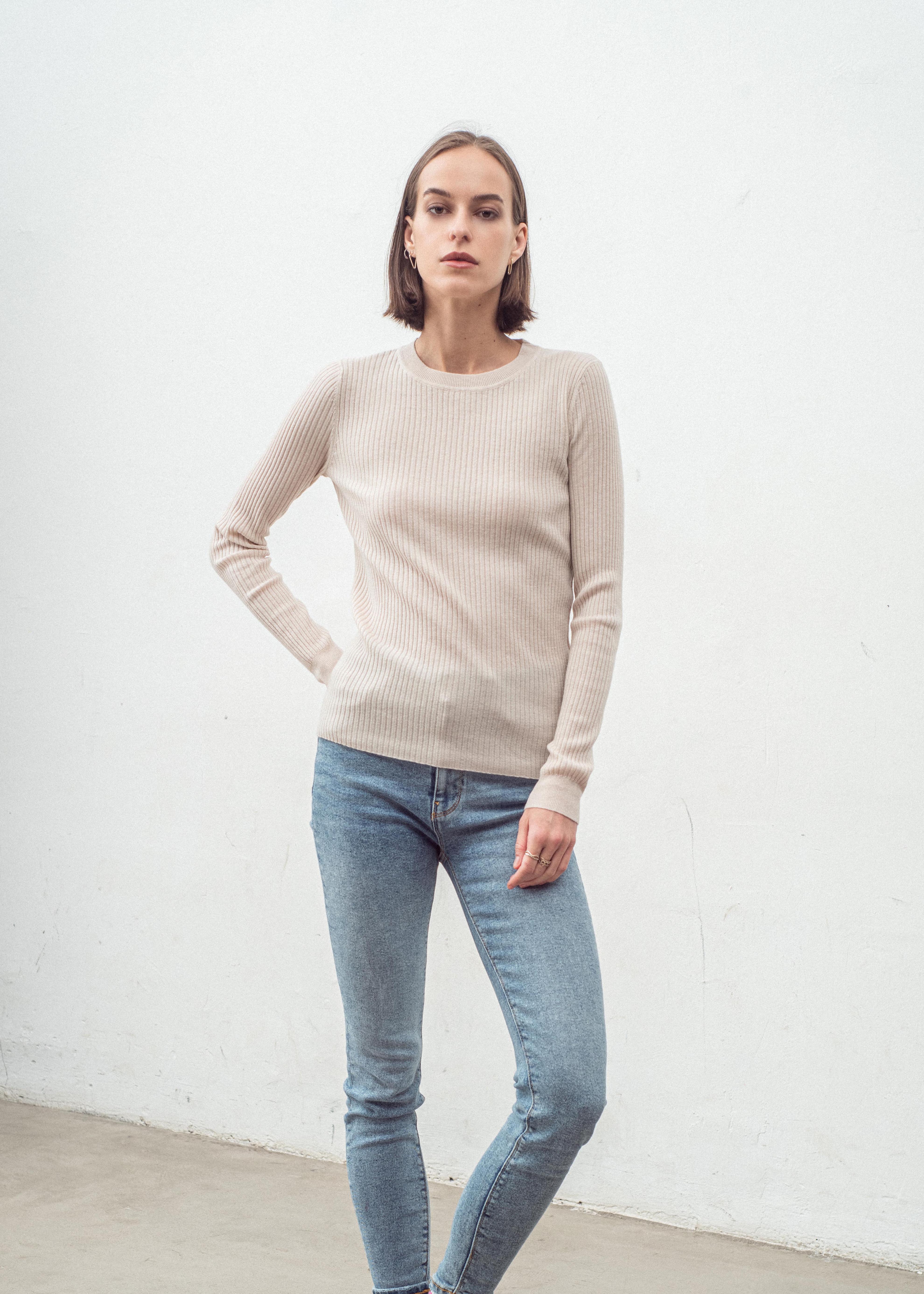 N.31 NEW SKINNY RIB CREW