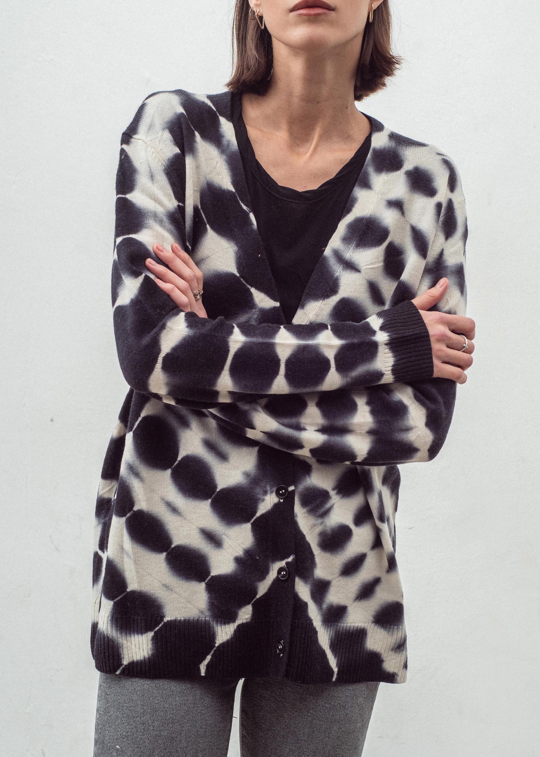 N.320D LONG LINE DYE CARDI