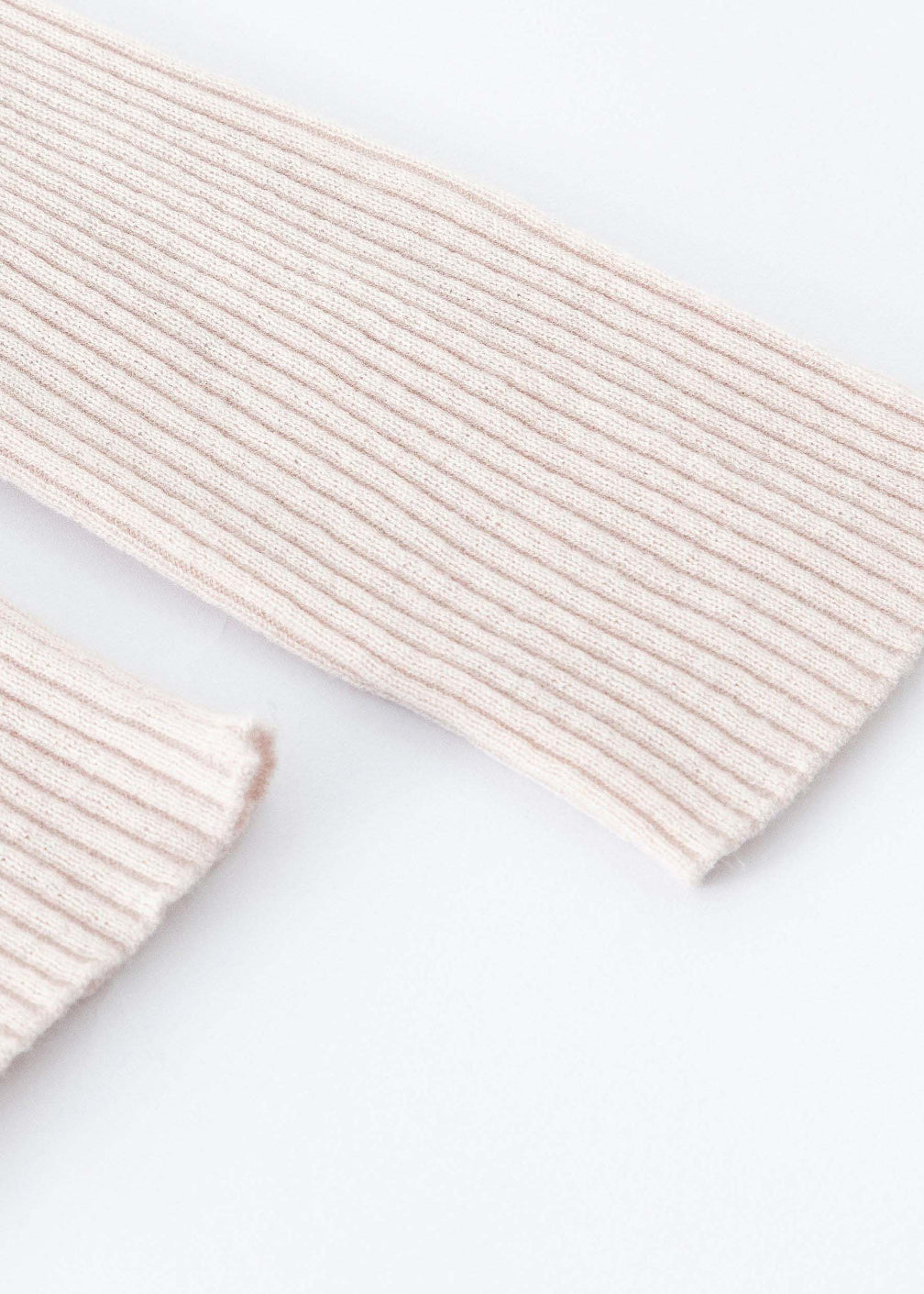 N.32 CASHMERE BLEND SKINNY RIB POLO LIGHT SHELL