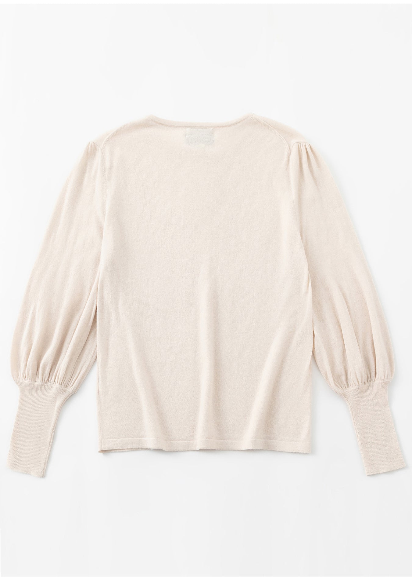 N.33 CASHMERE BLEND BELL SLEEVE TOP WINTER WHITE