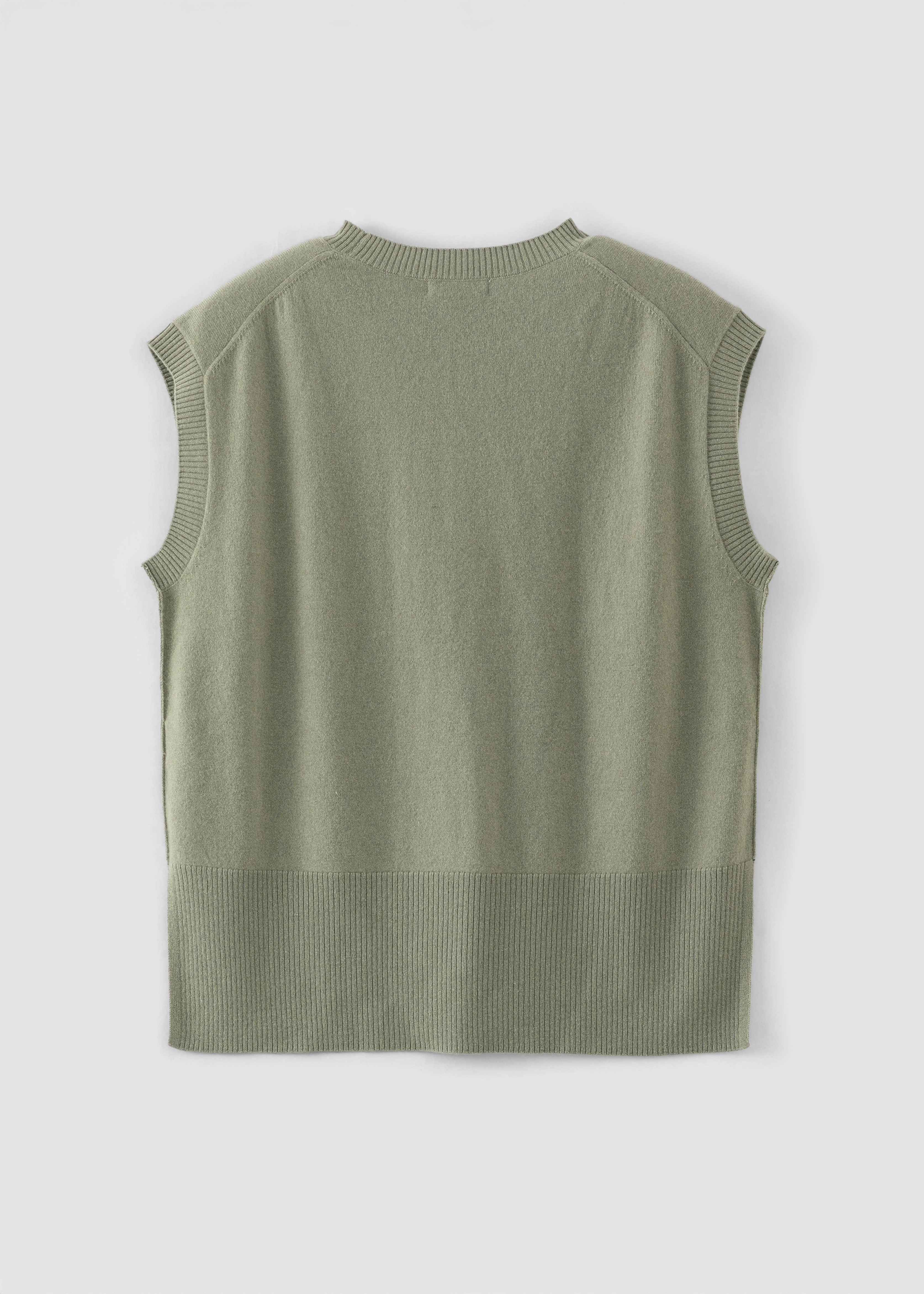 N.345 CASHMERE LONG LINE VEST