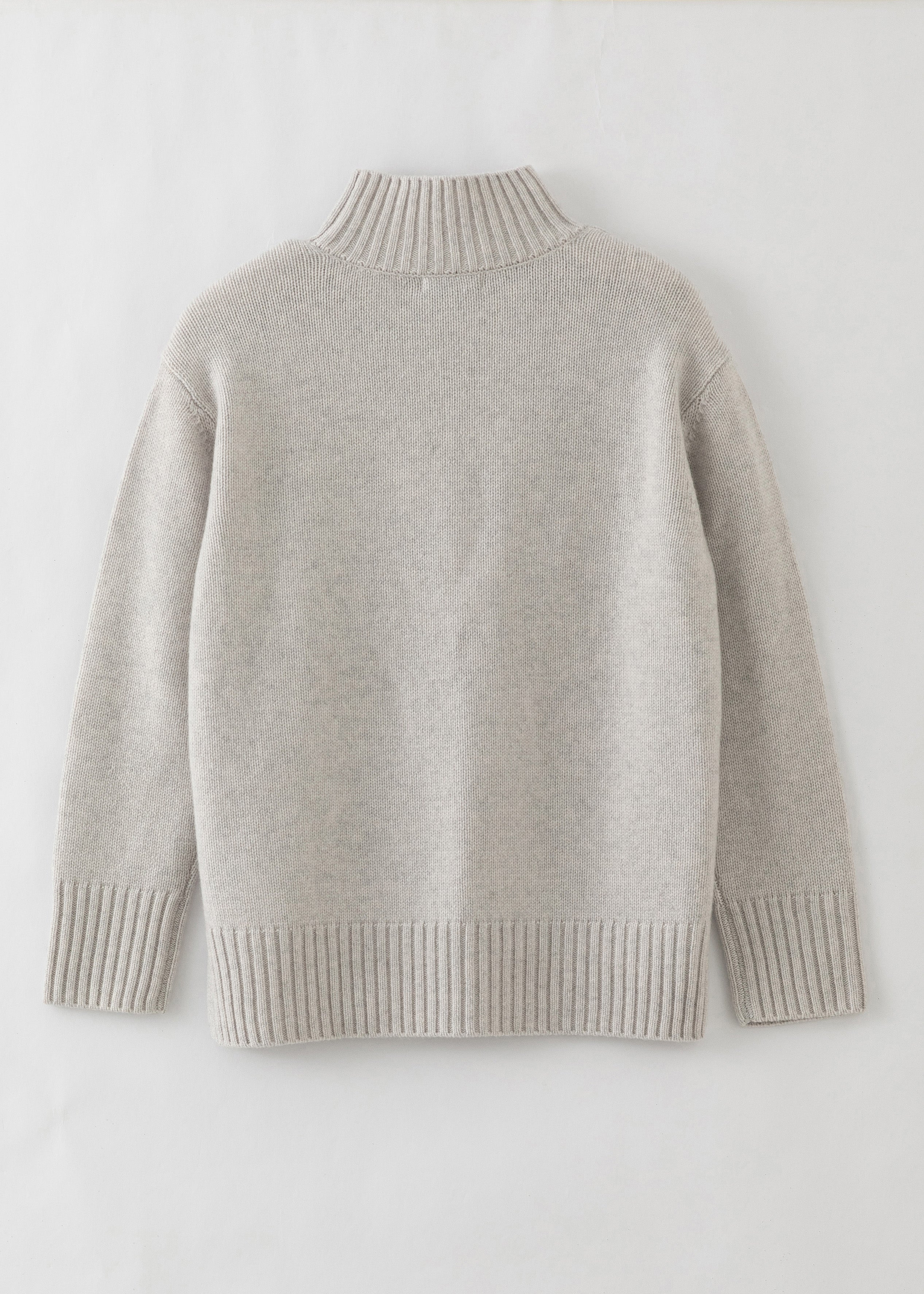 N.93 CASHMERE BLEND MINI DETAIL FUNNEL NECK FROST