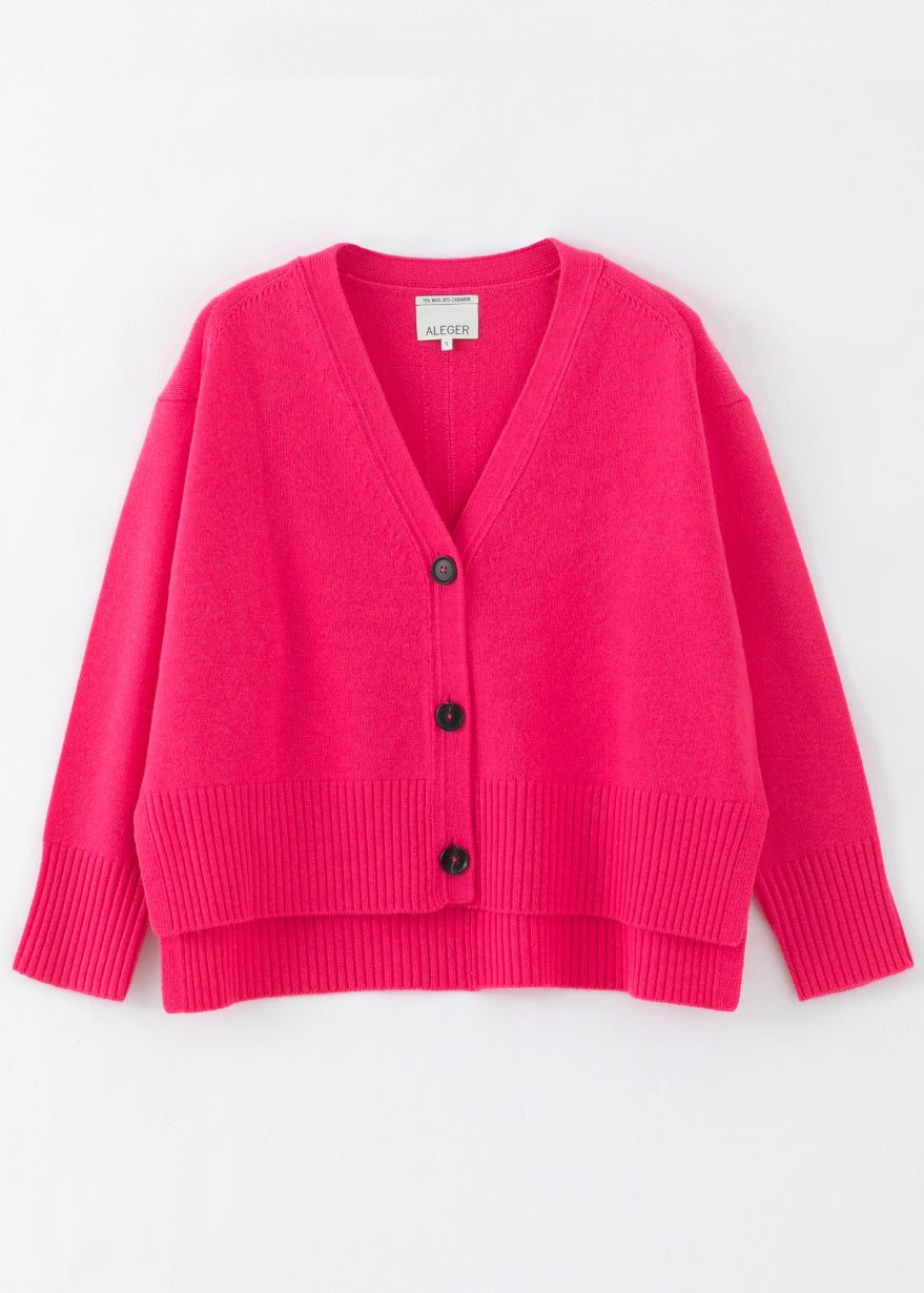 N.99 CASHMERE BLEND OVERSIZED CARDIGAN PINK FLASH