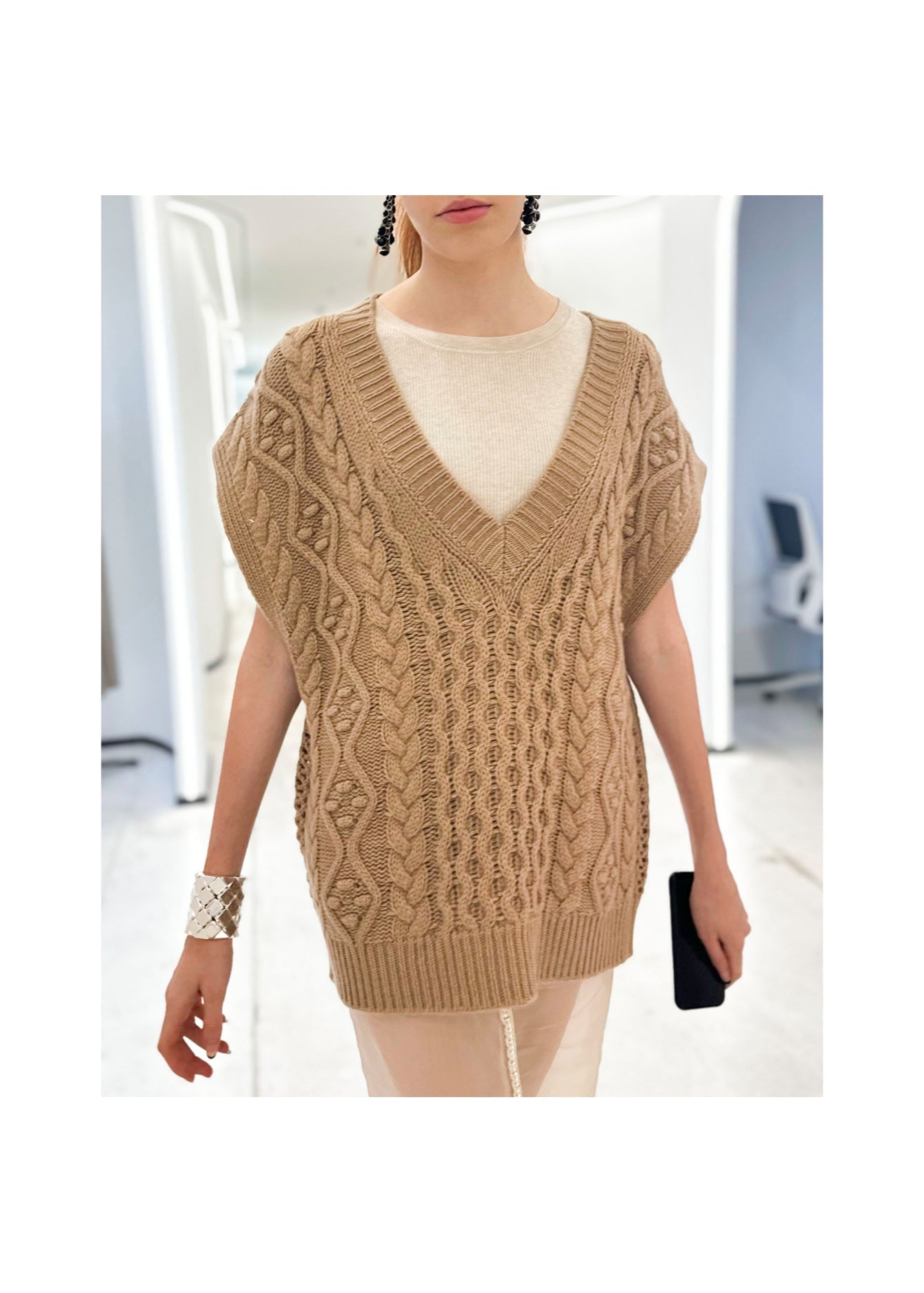 N.105 DEEP V CABLE VEST - Only XS,S Left