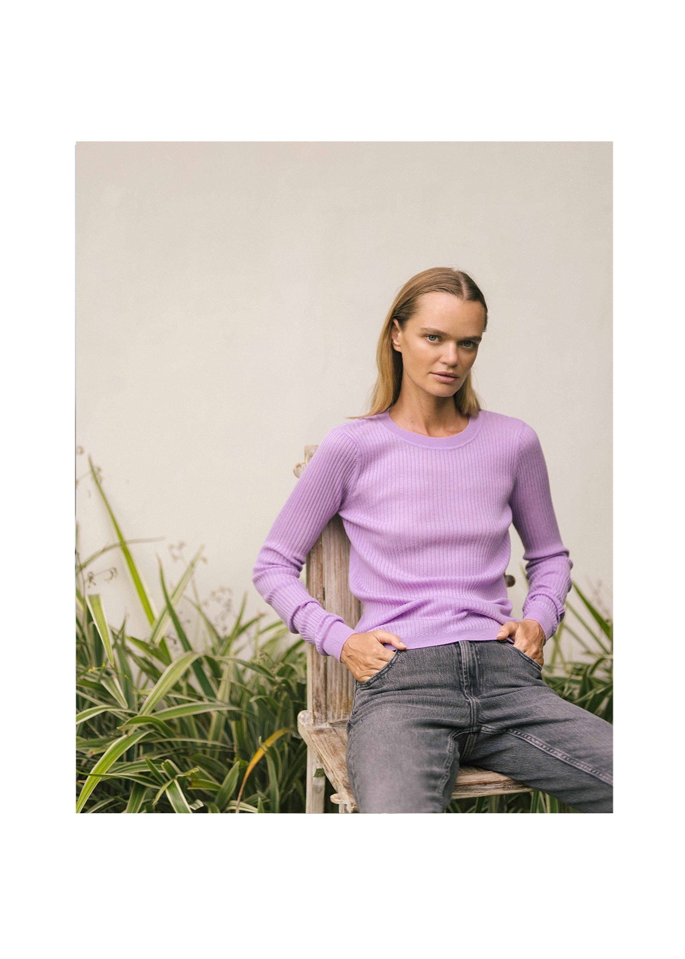 N.78 KEYHOLE DETAIL RIB CREW - Only XS Left