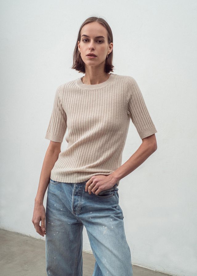 N.139 SKINNY RIB S/S CREW