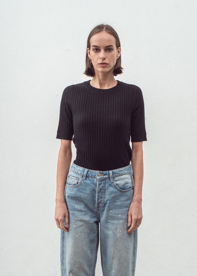 N.139 SKINNY RIB S/S CREW