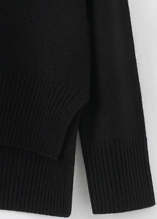 N.136 OVERSIZED V NECK BLK