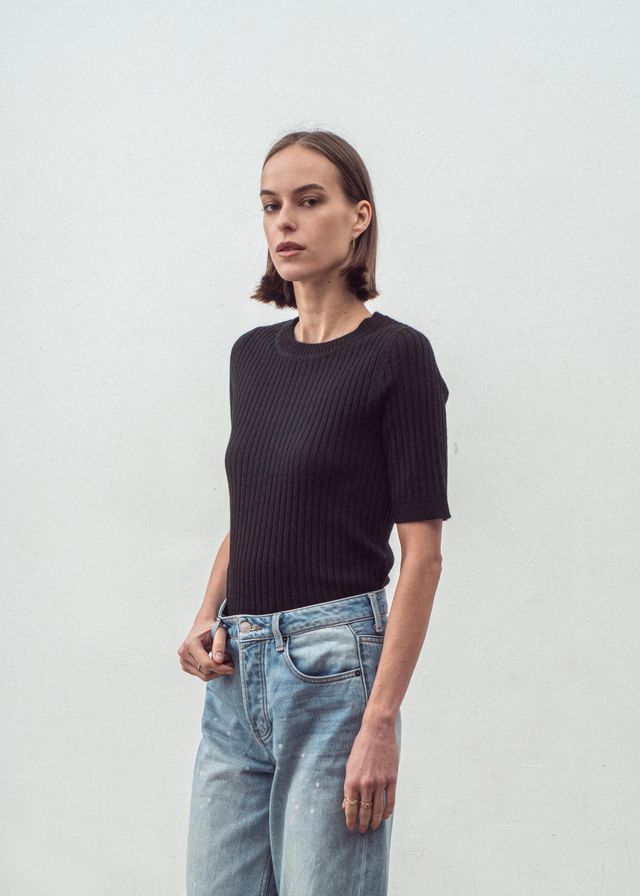 N.139 SKINNY RIB S/S CREW