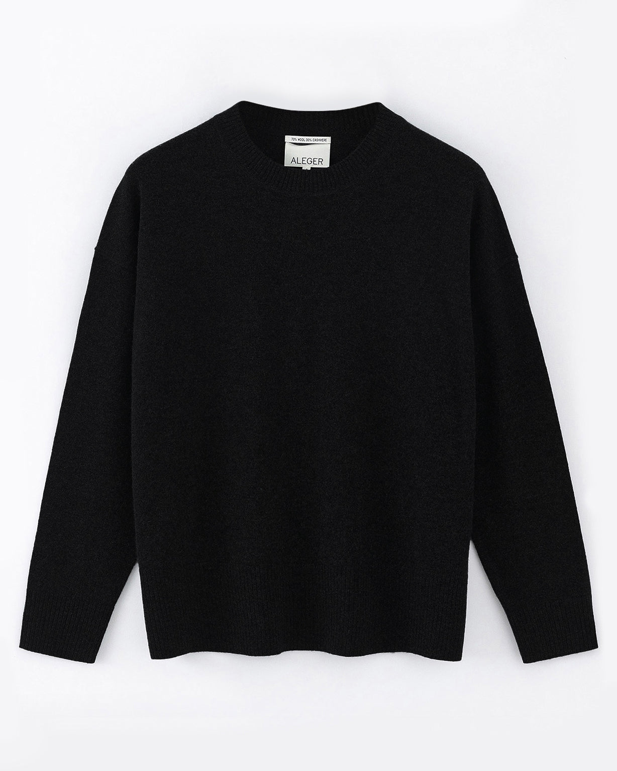 N.20 CASHMERE BLEND OVERSIZE CREW BLACK