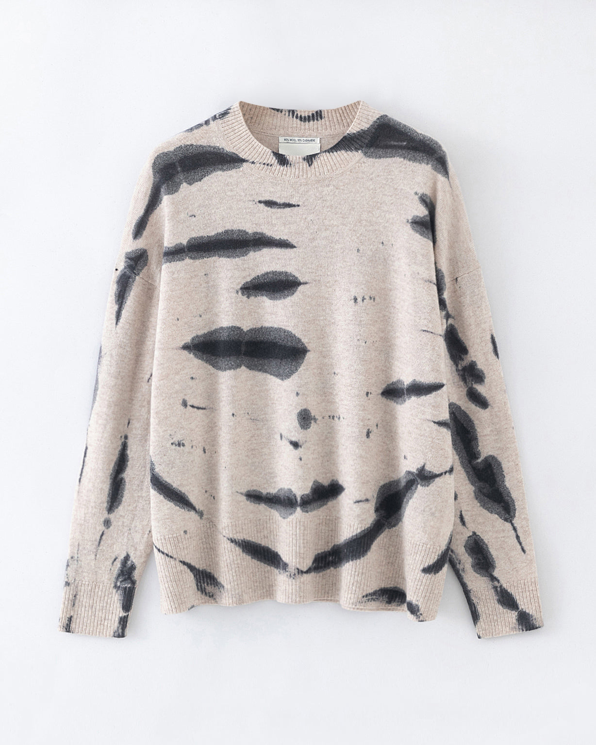 N.20 CASHMERE BLEND OVERSIZE TIE DYE CREW  - Only XS,S Left