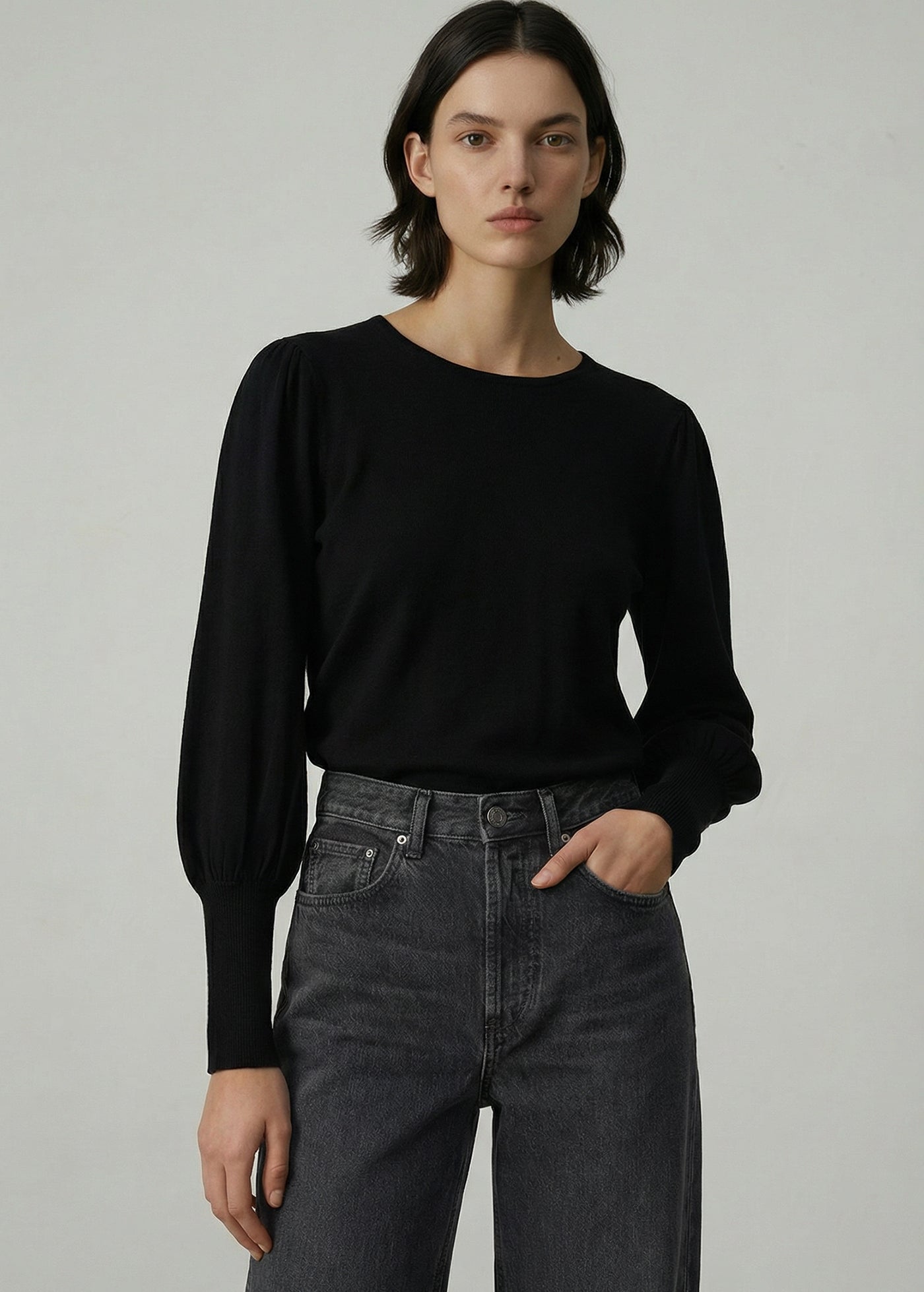 071 ALWAYS BELL SLEEVE BLK