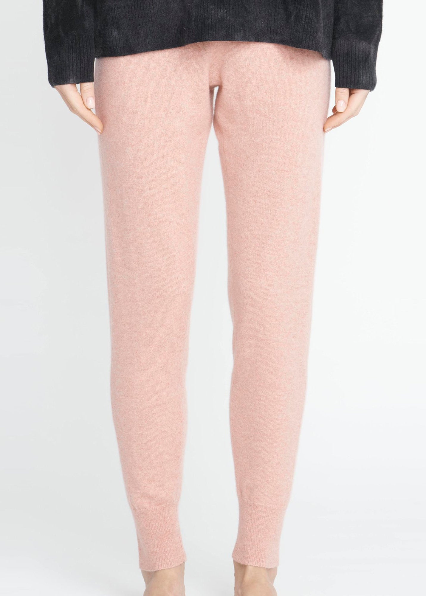 PANTALON DE SURVÊTEMENT CLASSIQUE 100 % CACHEMIRE N.46 - ROSE - Seulement XS, S restant