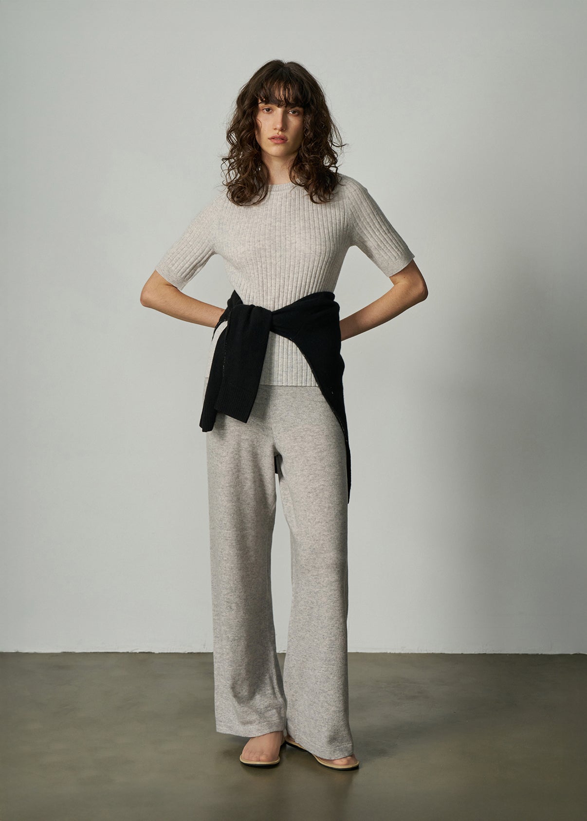 Pantalon de détente 100 % cachemire N.12 ALEGER - GRIS POLAIRE