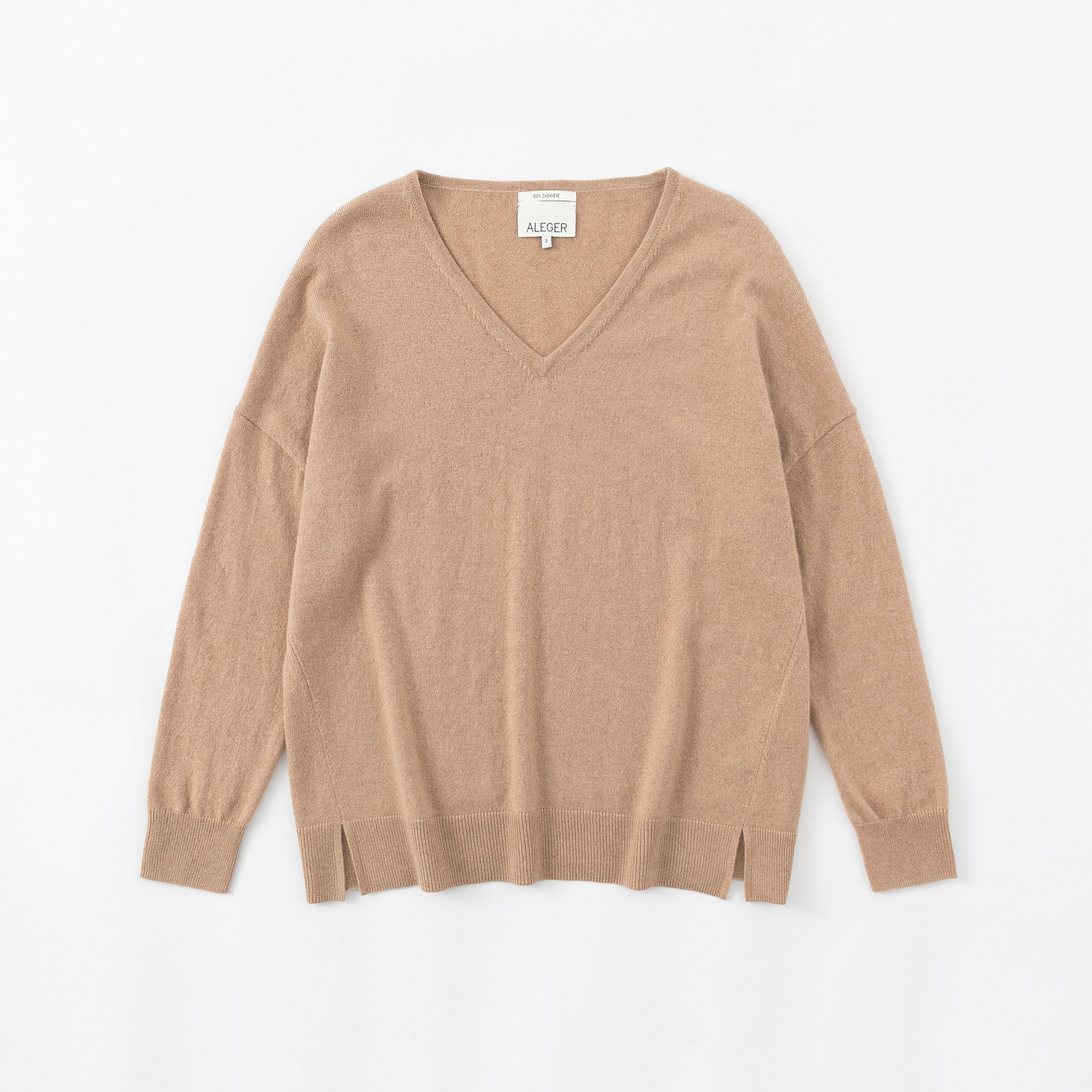 N.29 100% CACHEMIRE COL V OVERSIZE - TAN 