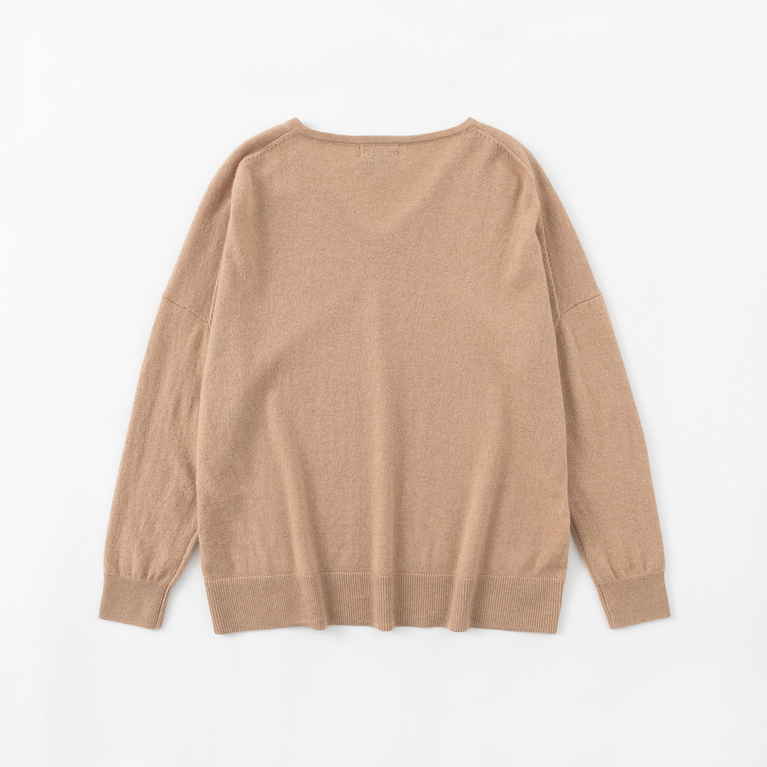 N.29 100% CACHEMIRE COL V OVERSIZE - TAN 