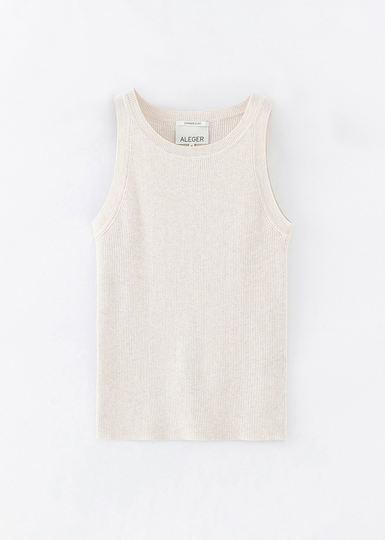 N.85 SKINNY RIB TANK - IVORY