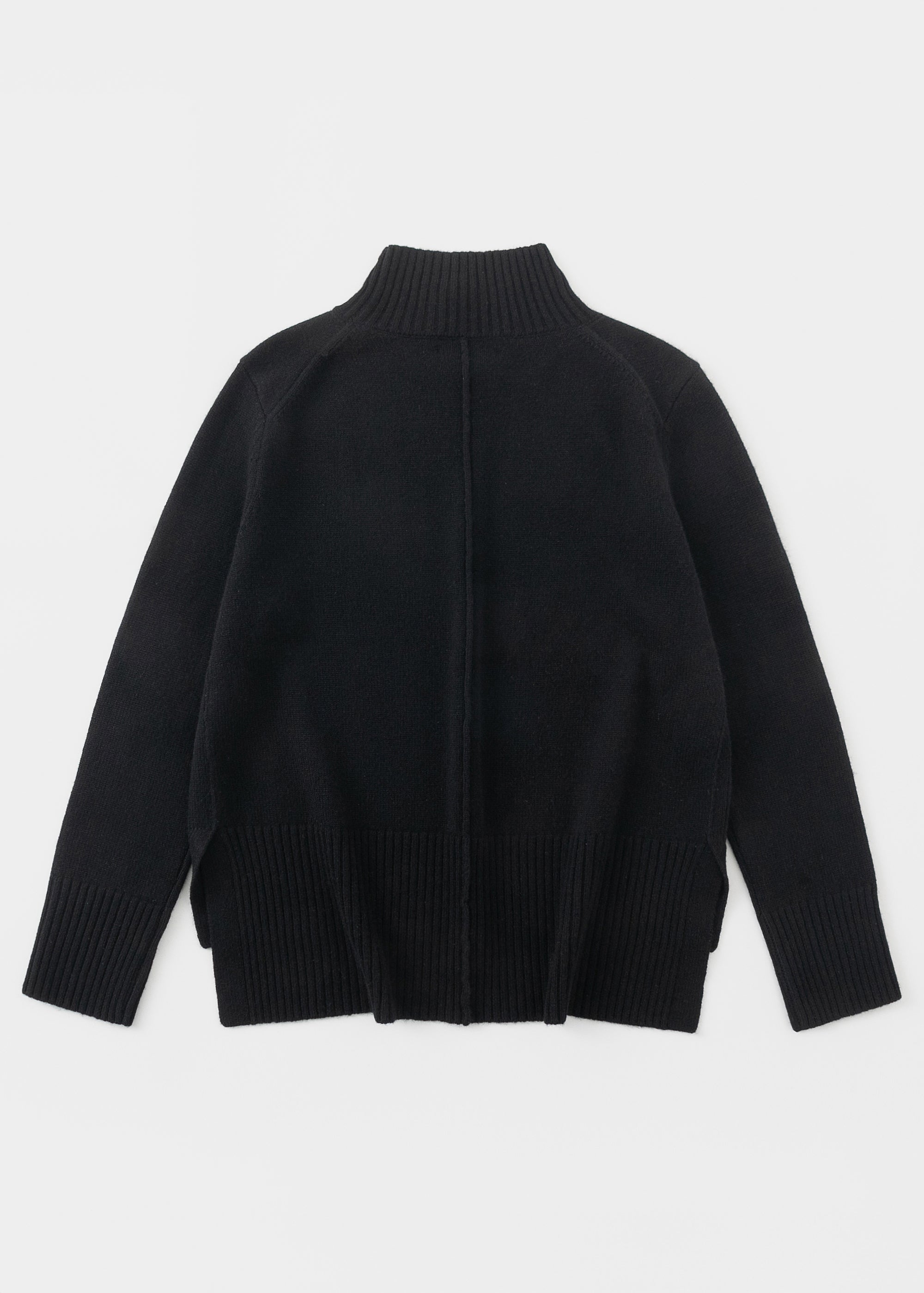 93 MINI DETAIL FUNNEL NECK BLK