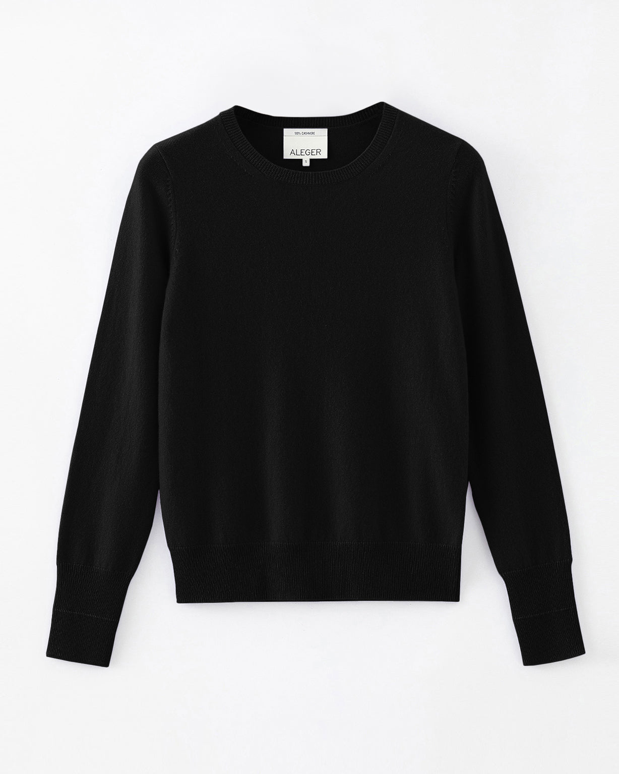 N.13 PURE CASHMERE SLIM FIT CREW - BLACK