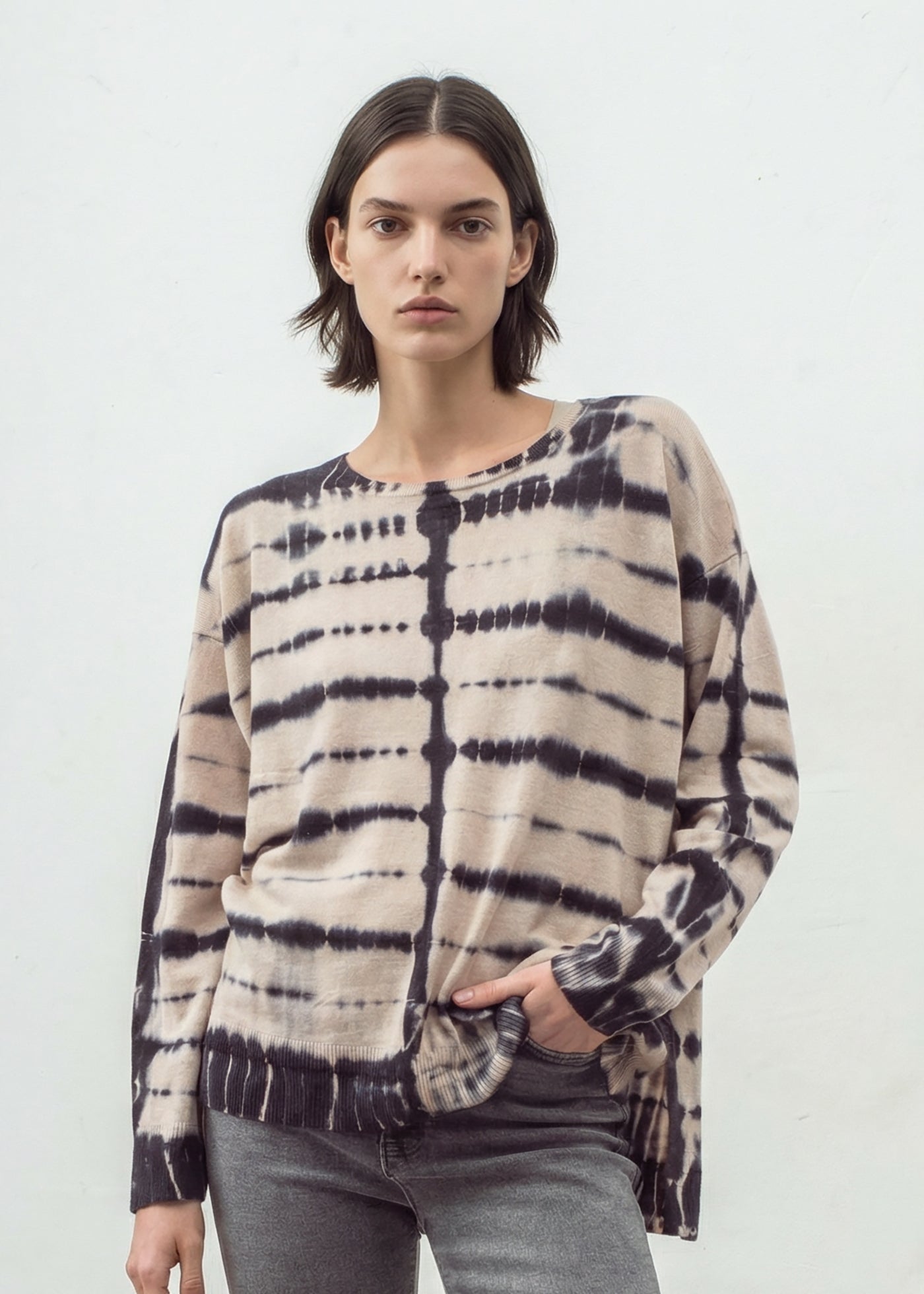 N.184D LONG LINE DYE SLOUCH CREW