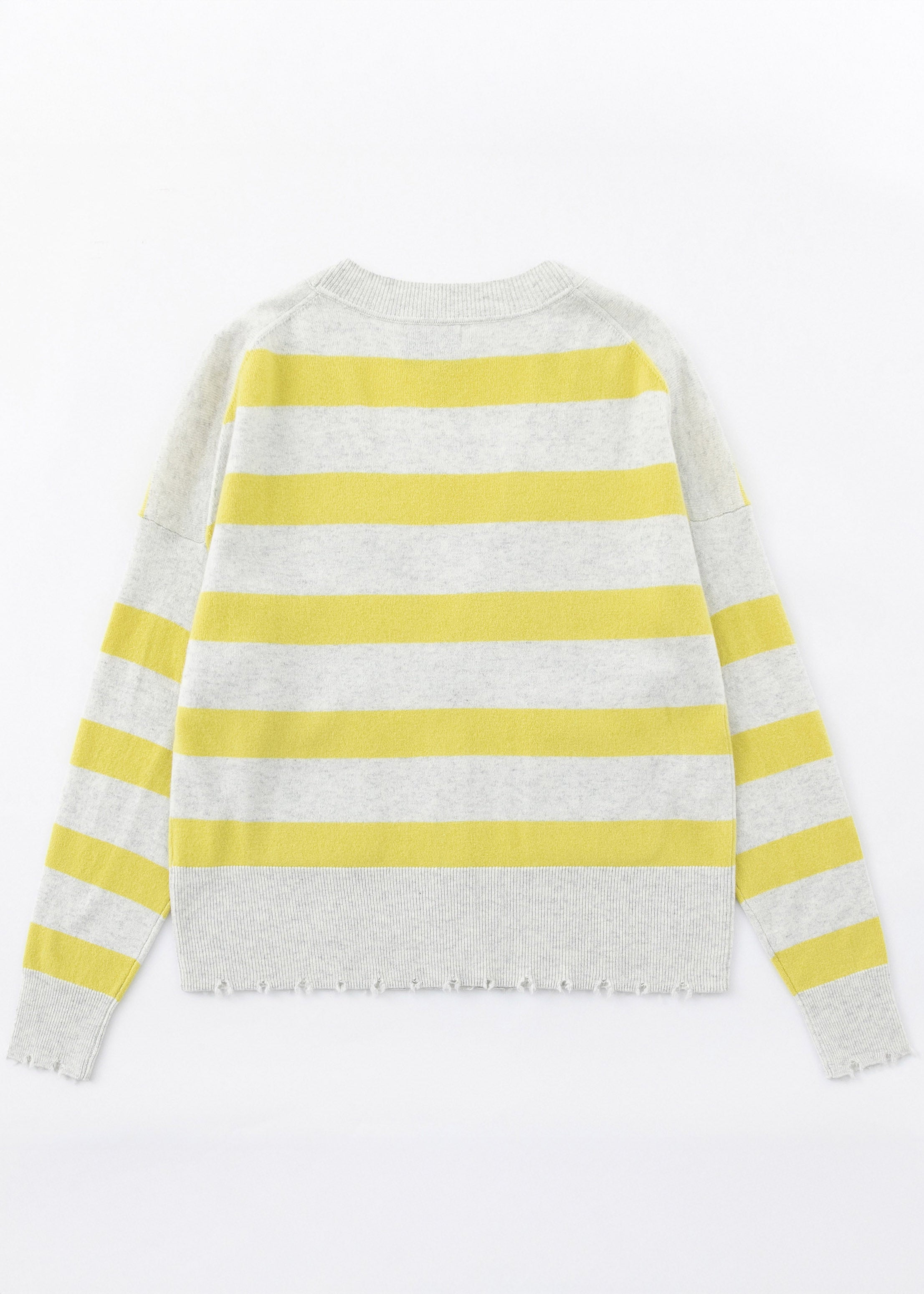 CARDIGAN À RAYURES EN MÉLANGE DE CACHEMIRE N.79 - TERRY/GINN - Seulement du S en stock 