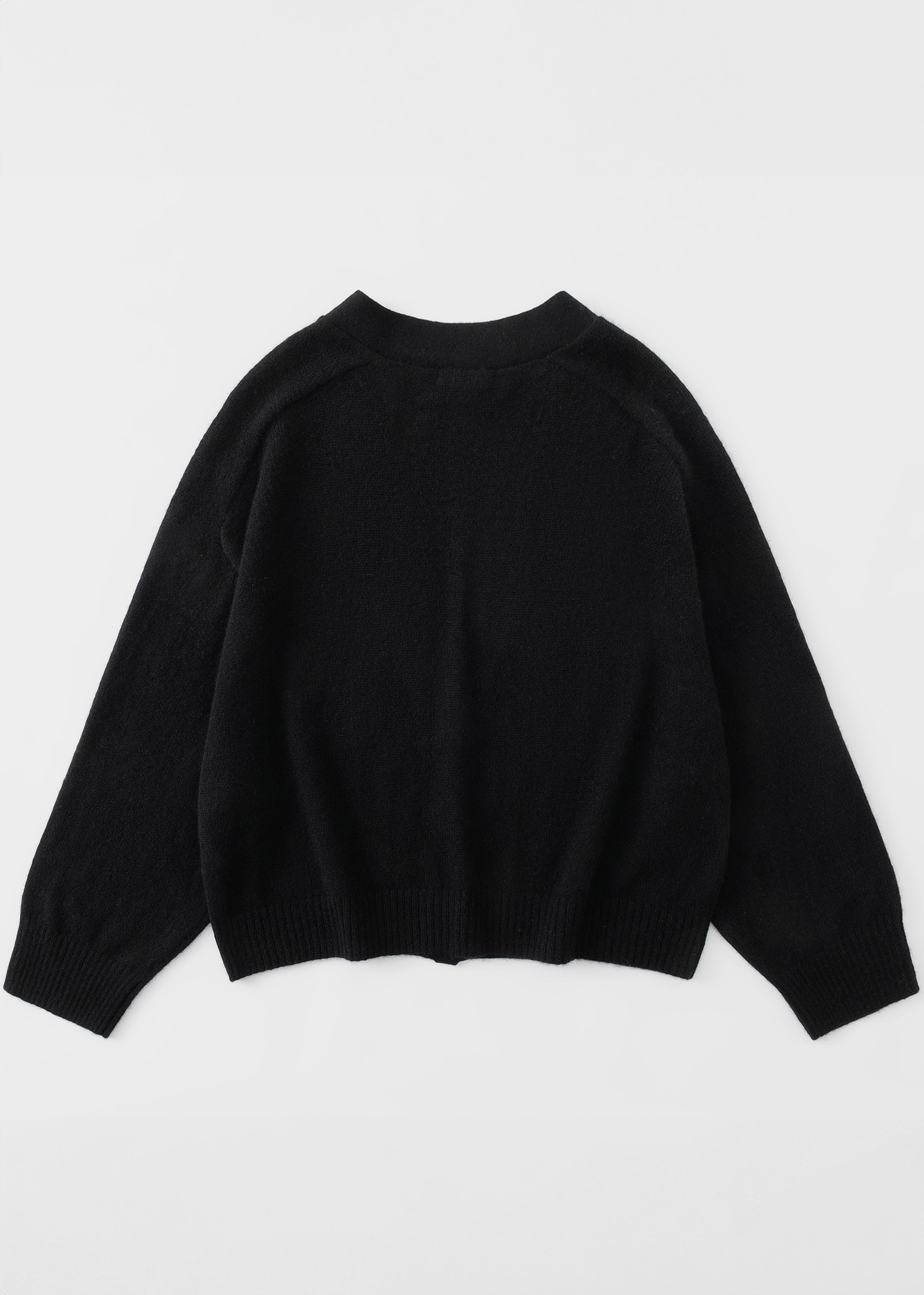 275 CASHMERE FEATHERWEIGHT CARDI BLK