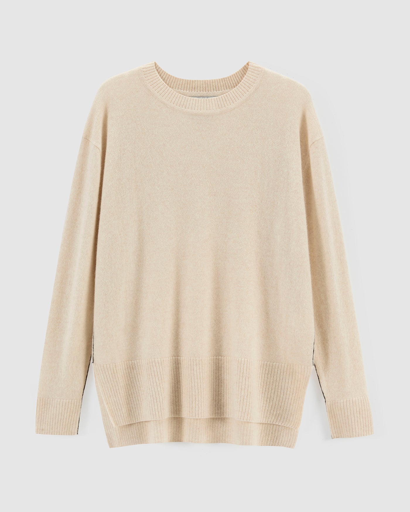 284 CASHMERE OVERSIZED LONG LINE CREW