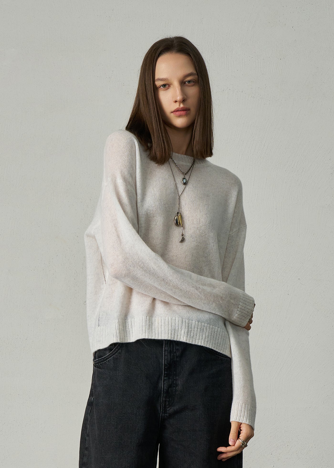 294 CASHMERE FEATHERWEIGHT SWEATER TRY