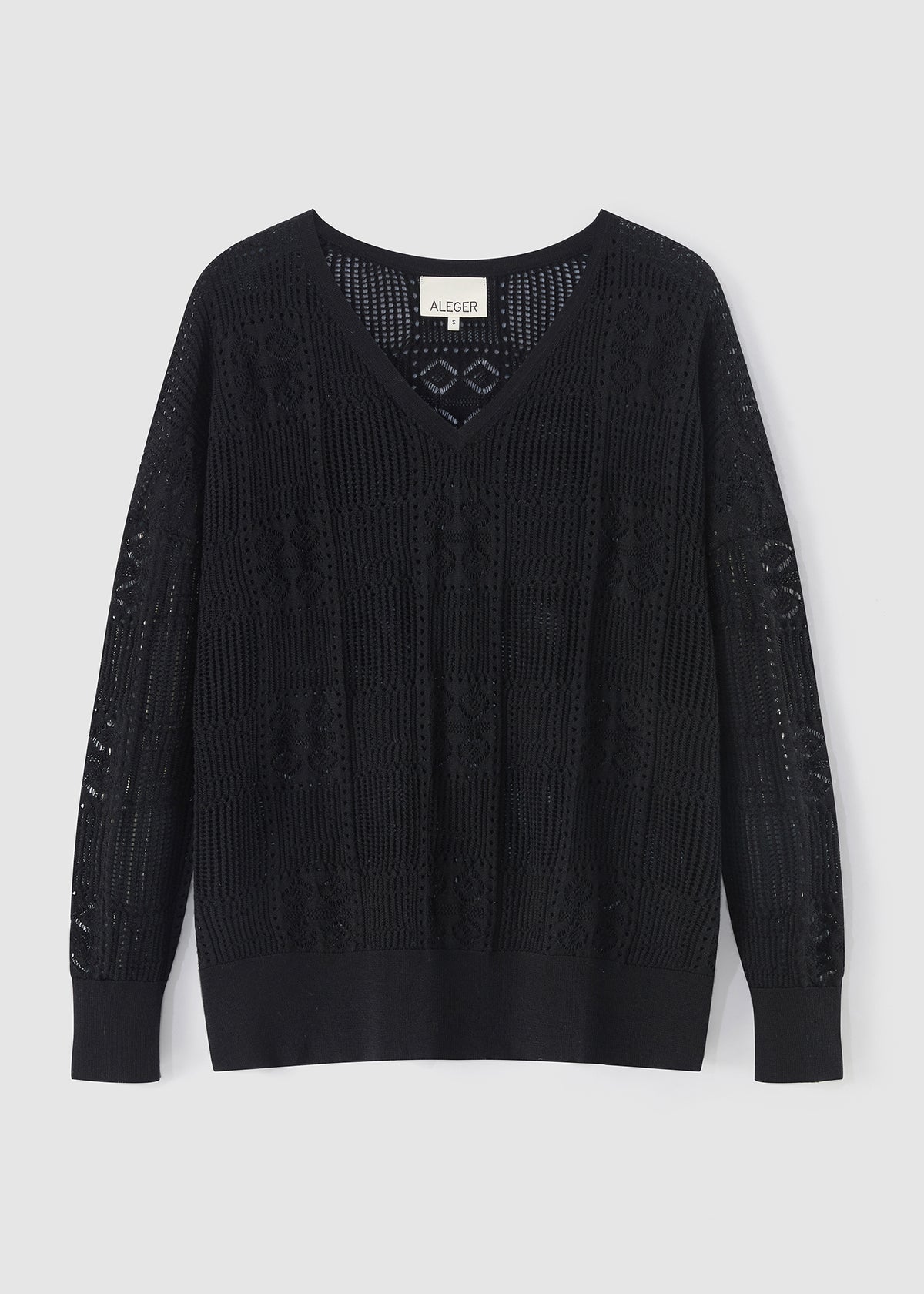 397 GUIPURE SWEATER BKR