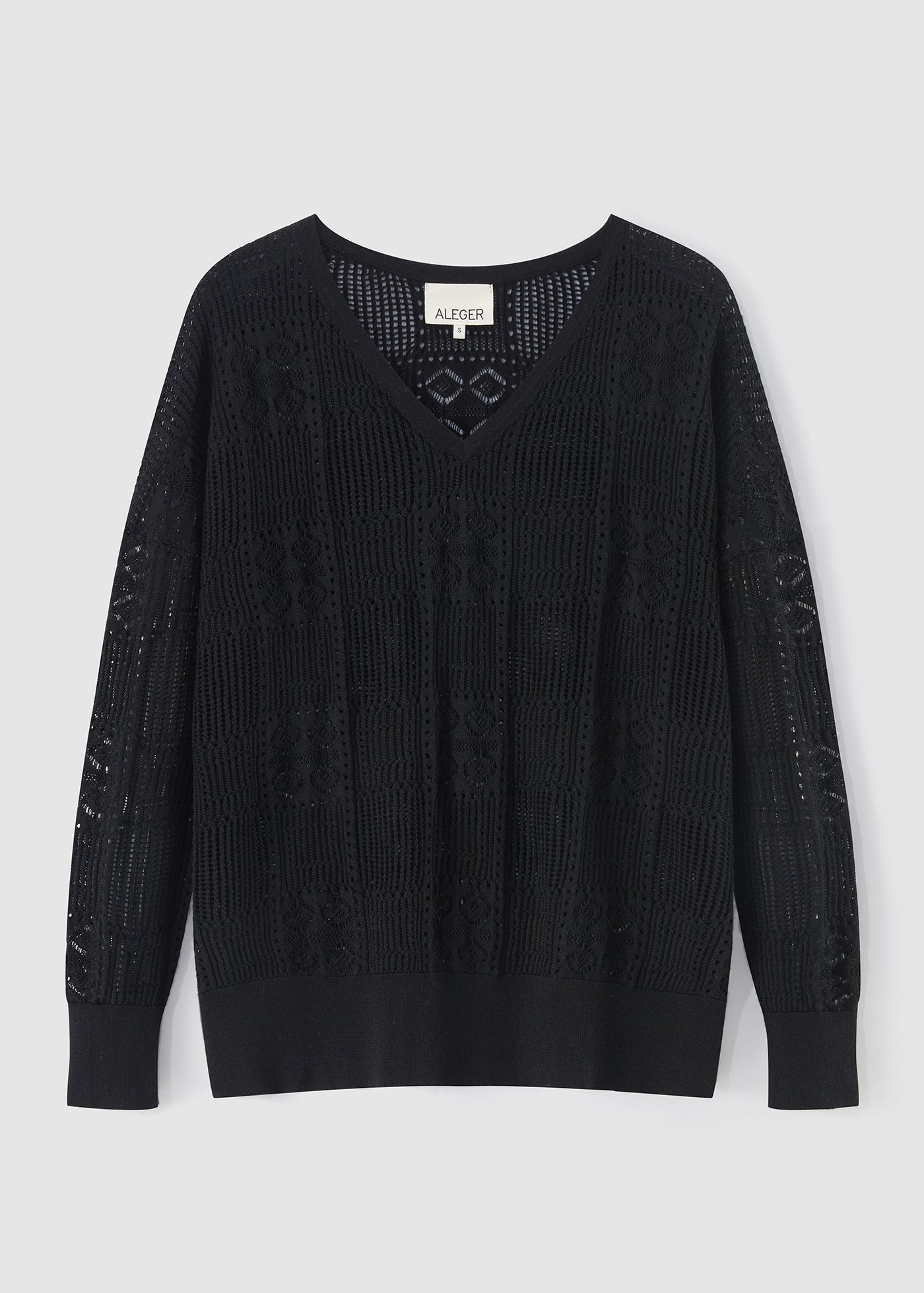 397 GUIPURE SWEATER BKR