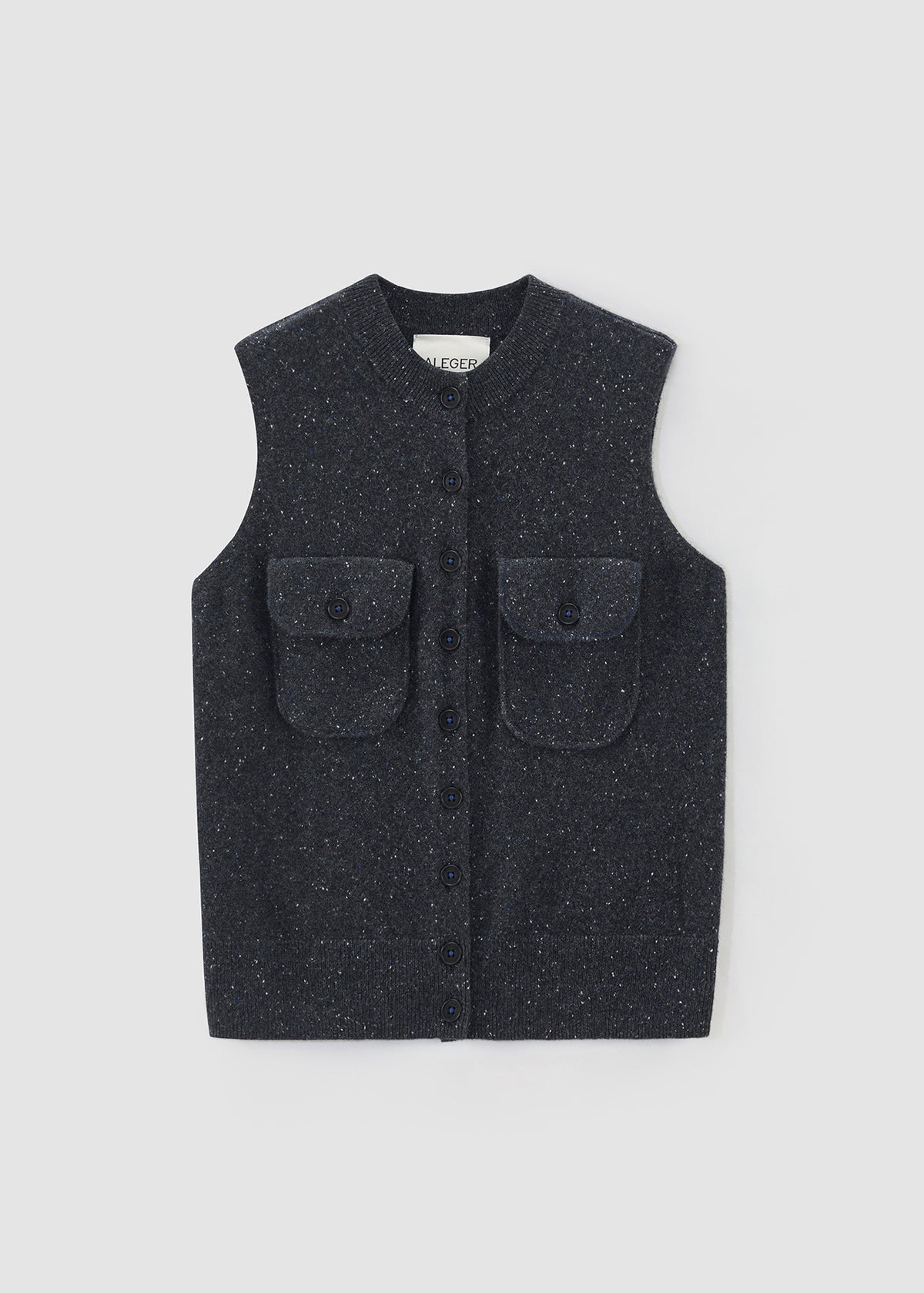 464 THE CASHMERE POCKET BUTTONED VEST NSY